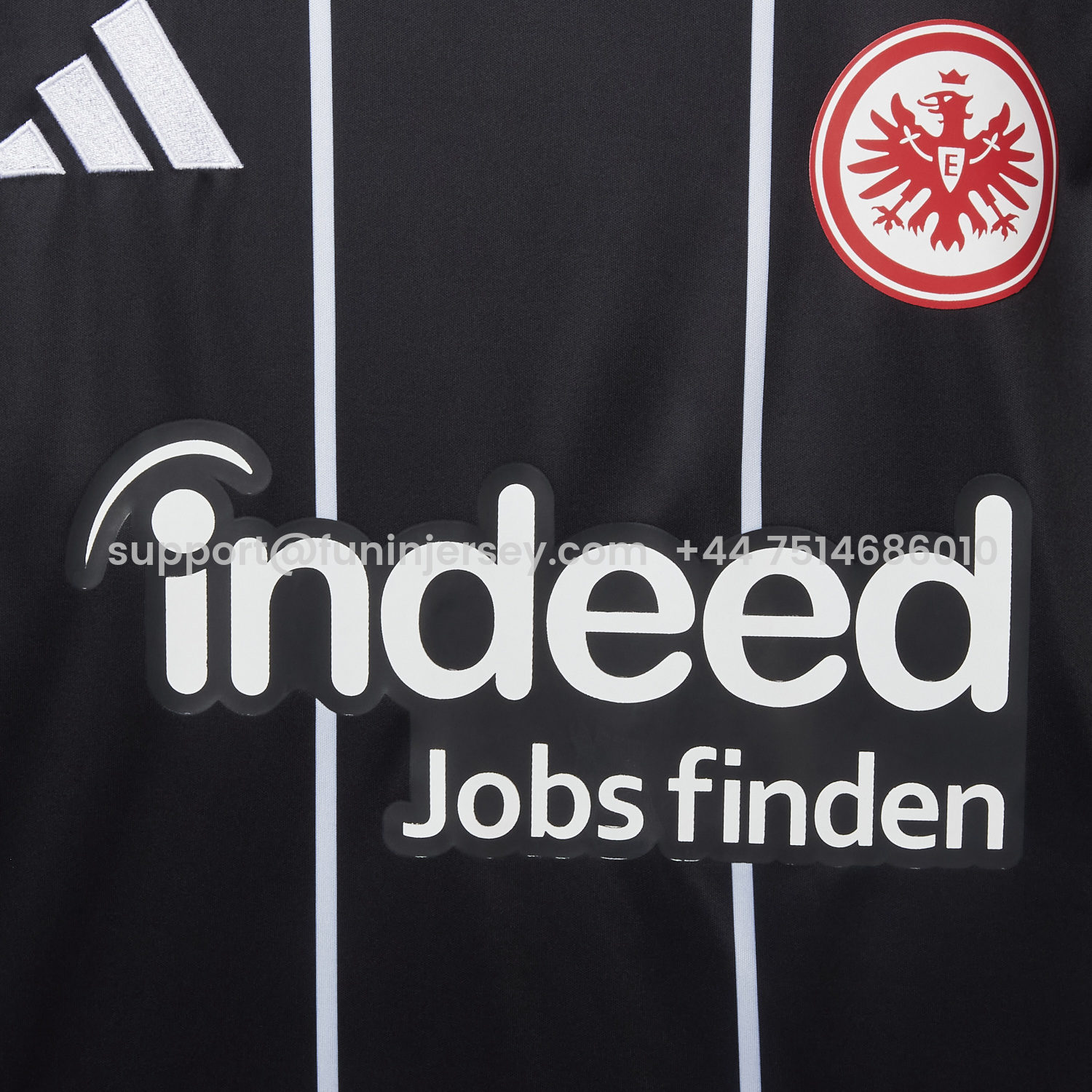 Funinjersey-Frankfurt 25-26 European Home Black Jersey - Fans Version