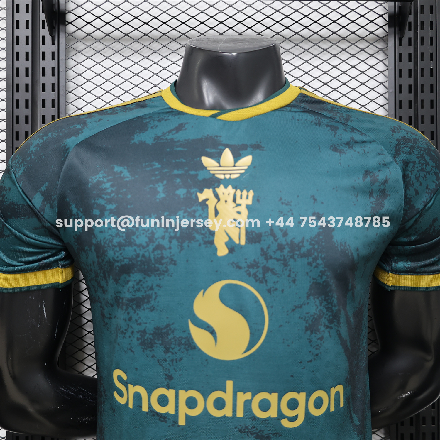 Funinjersey-Manchester United 26-27 Devil Green Gold Special Jersey - Player Version