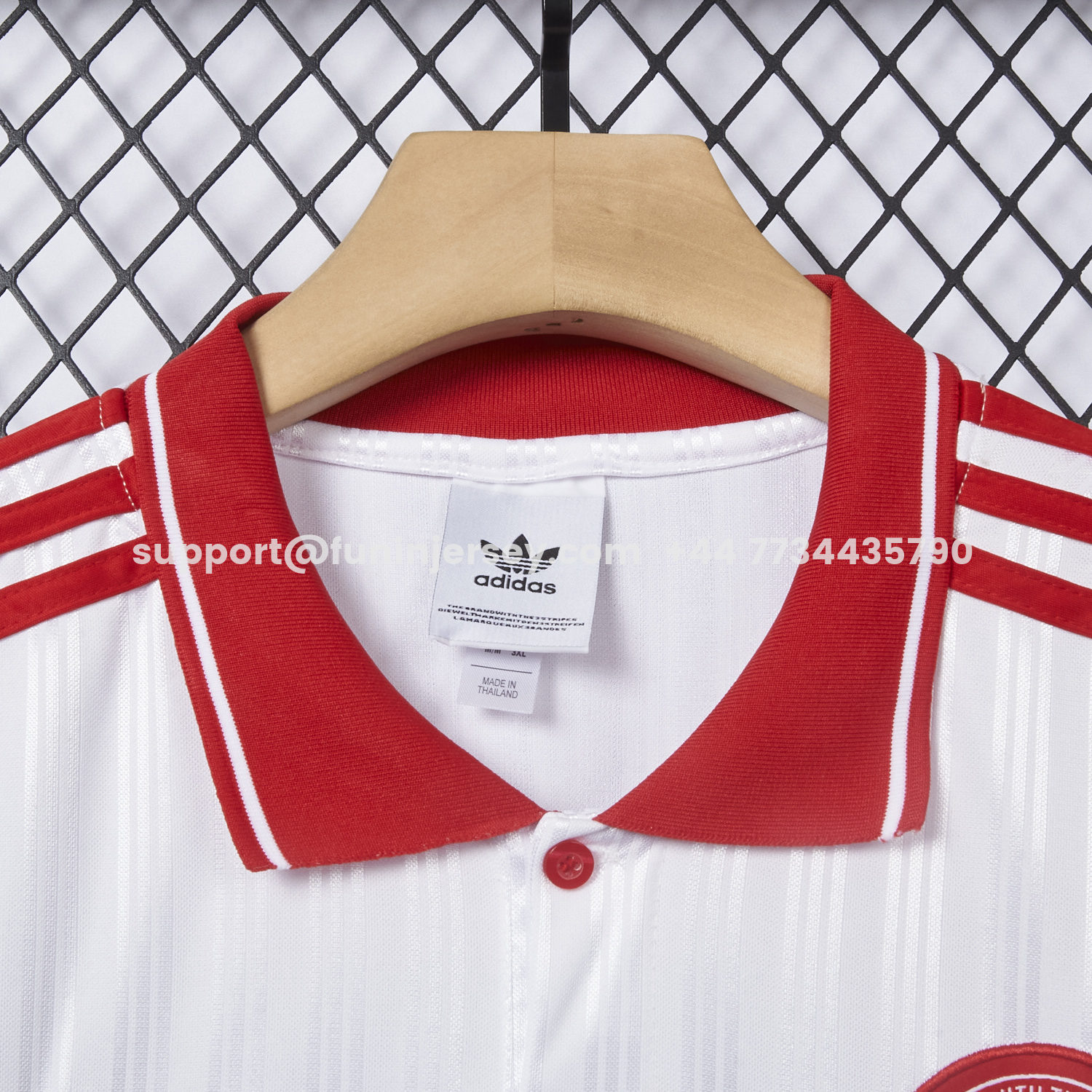 Funinjersey-Bohemian 25-26 Oasis Originals Tour White And Red Jersey With Number 25 - Fans Version