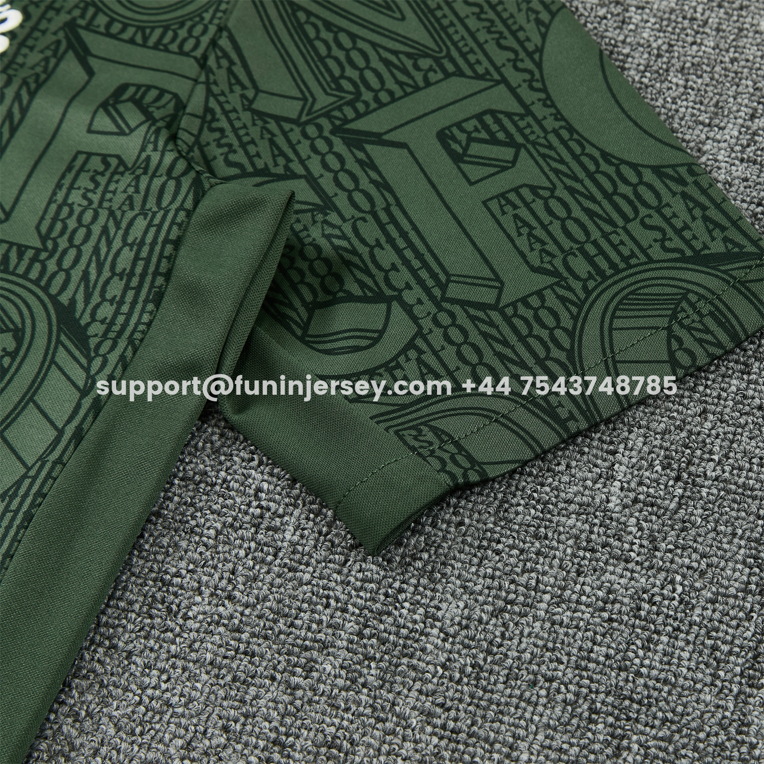 Funinjersey-C.H.E.L.S.E.A 25-26 Short-Sleeve Training Set - Dark Green Top & Dark Green Pants