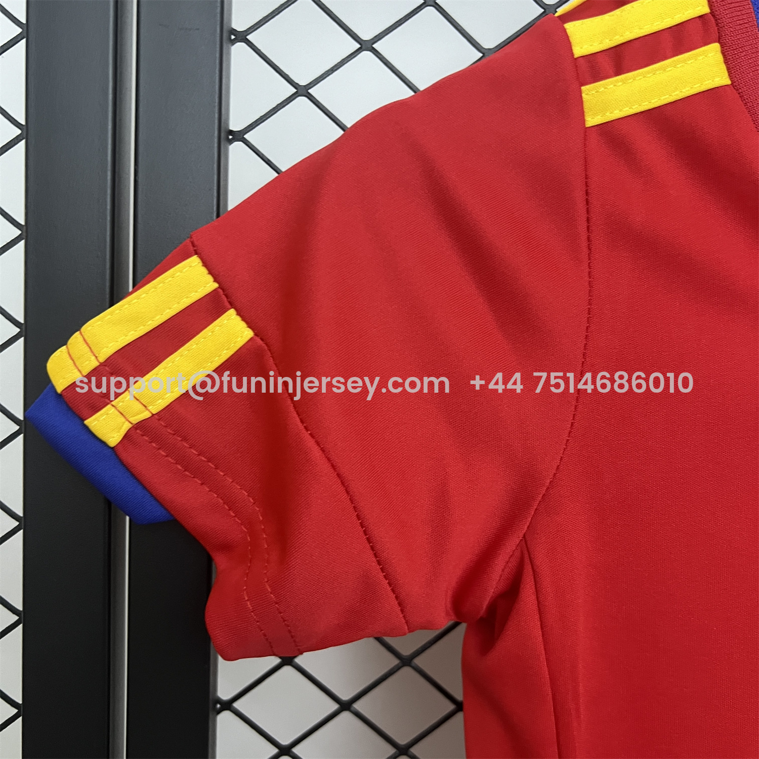 Funinjersey-Retro Spain 2010 Home Kids Kit