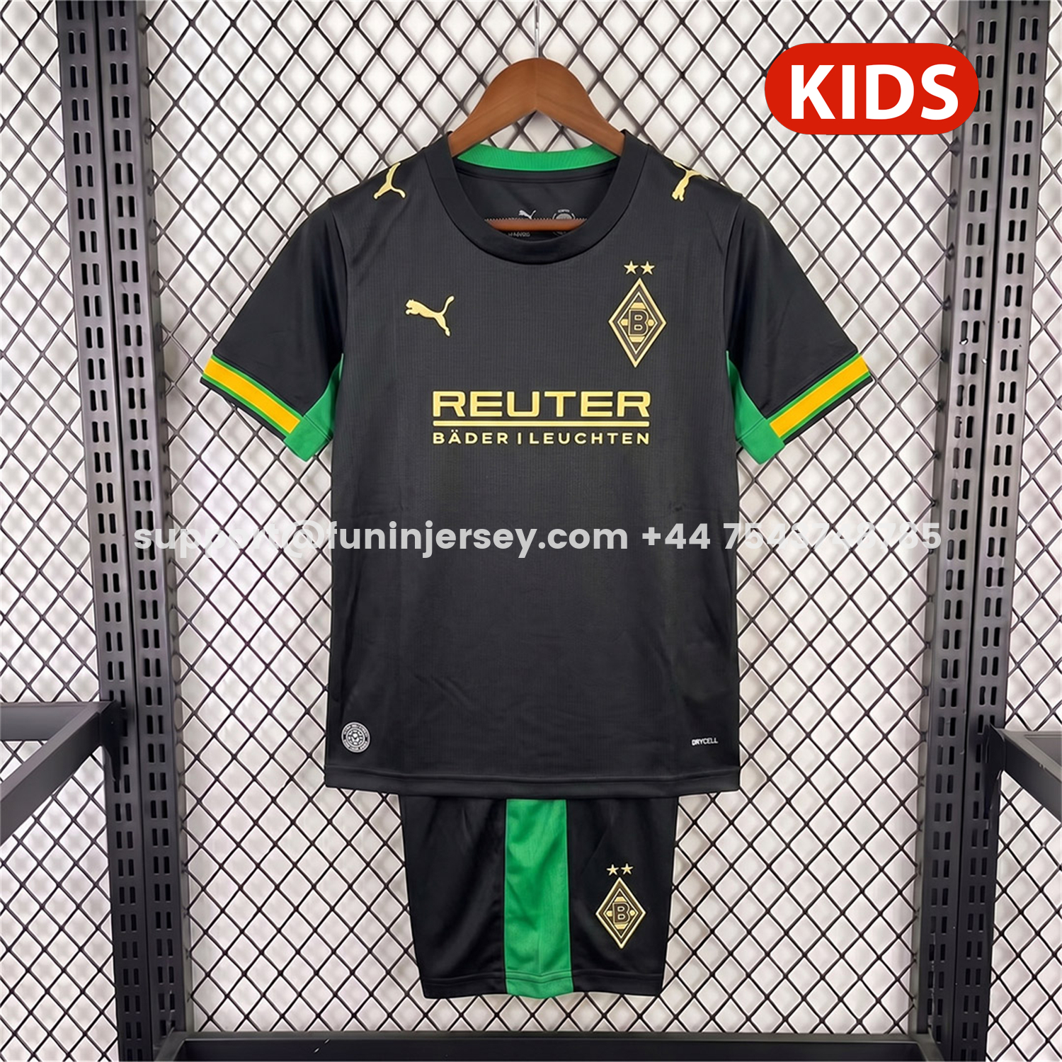 Funinjersey-Monchengladbach 26-27 Away Kids Kit