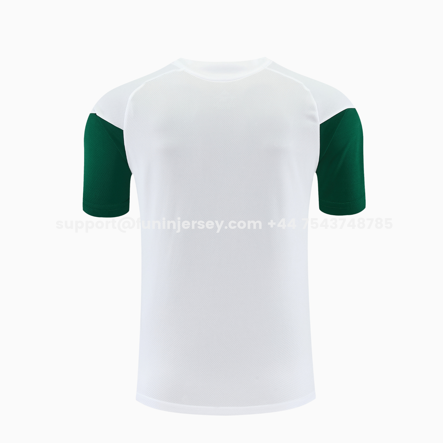 Funinjersey-Italy 2026 Short-Sleeve Training Set - White With Green Accents Top & Green With White Pants