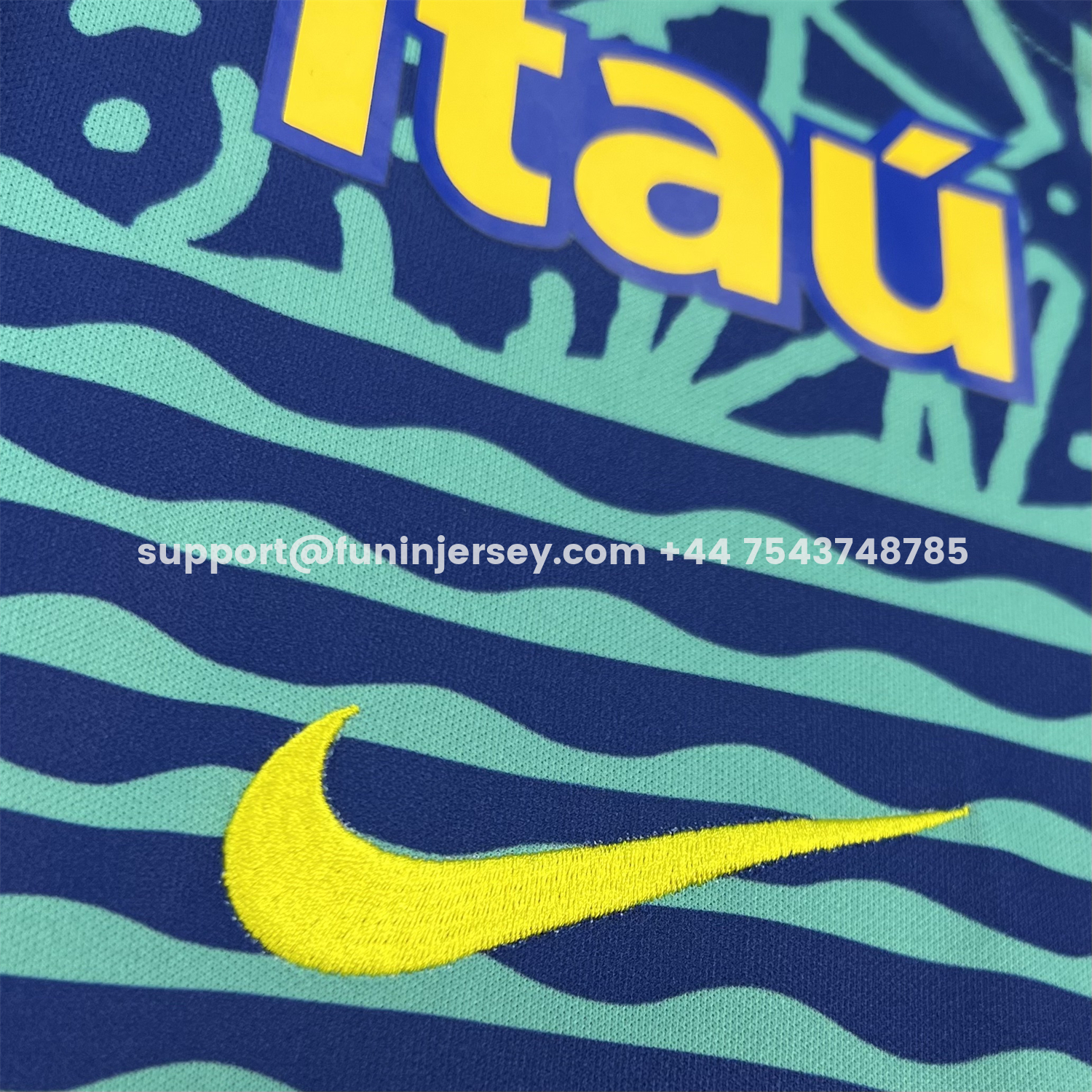 FUN-Funinjersey-Retro Brazil 2024 Blue Pre-Match Training Jersey - Fans Version