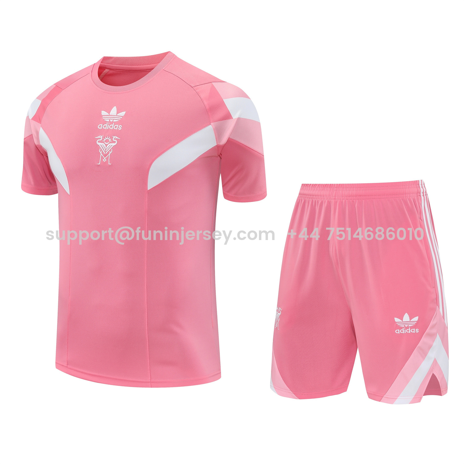Funinjersey-INT M.A.M 25-26 Short-Sleeve Training Set - Pink Top & Pink Shorts