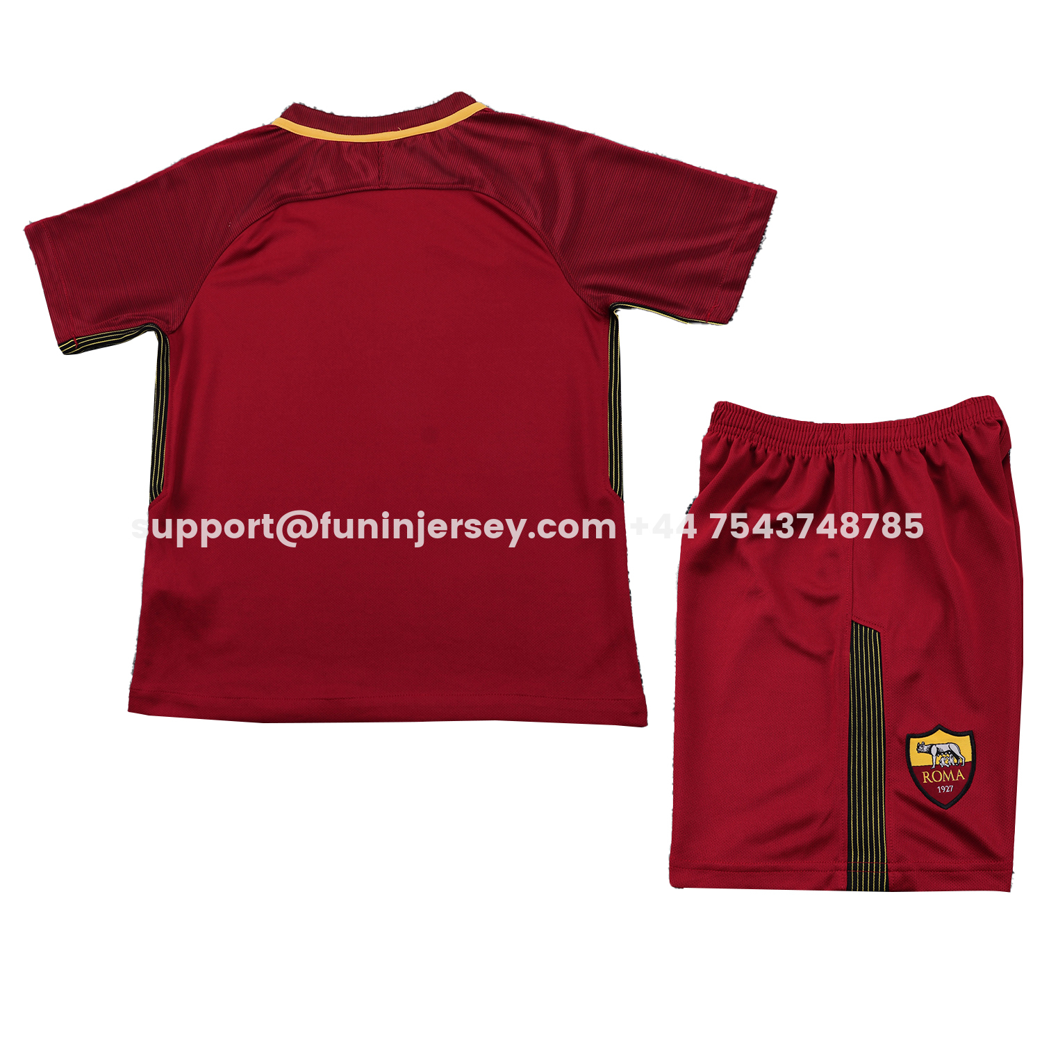 Funinjersey-Retro Roma 2017-18 Home Kids Kit