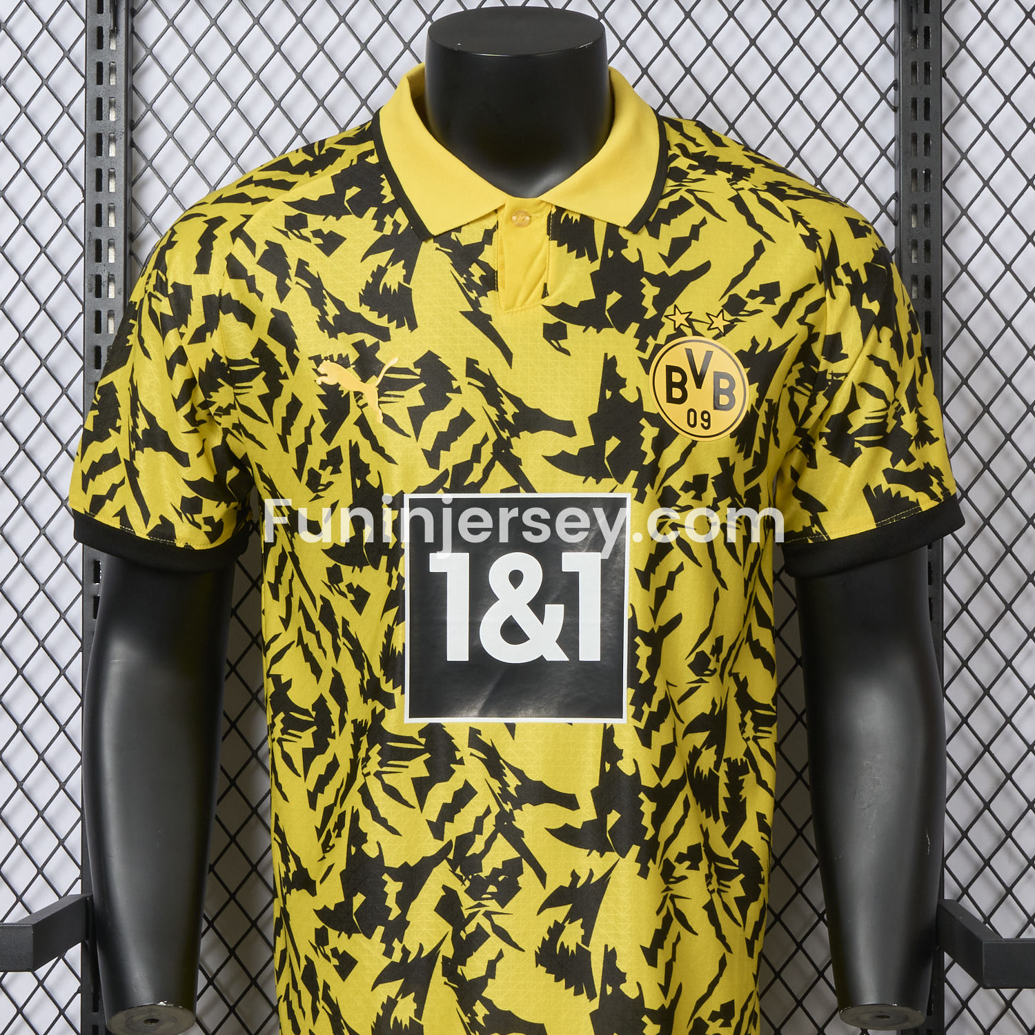 Funinjersey-Dortmund 25-26 Black Disordered Texture Yellow Special Jersey - Player Version