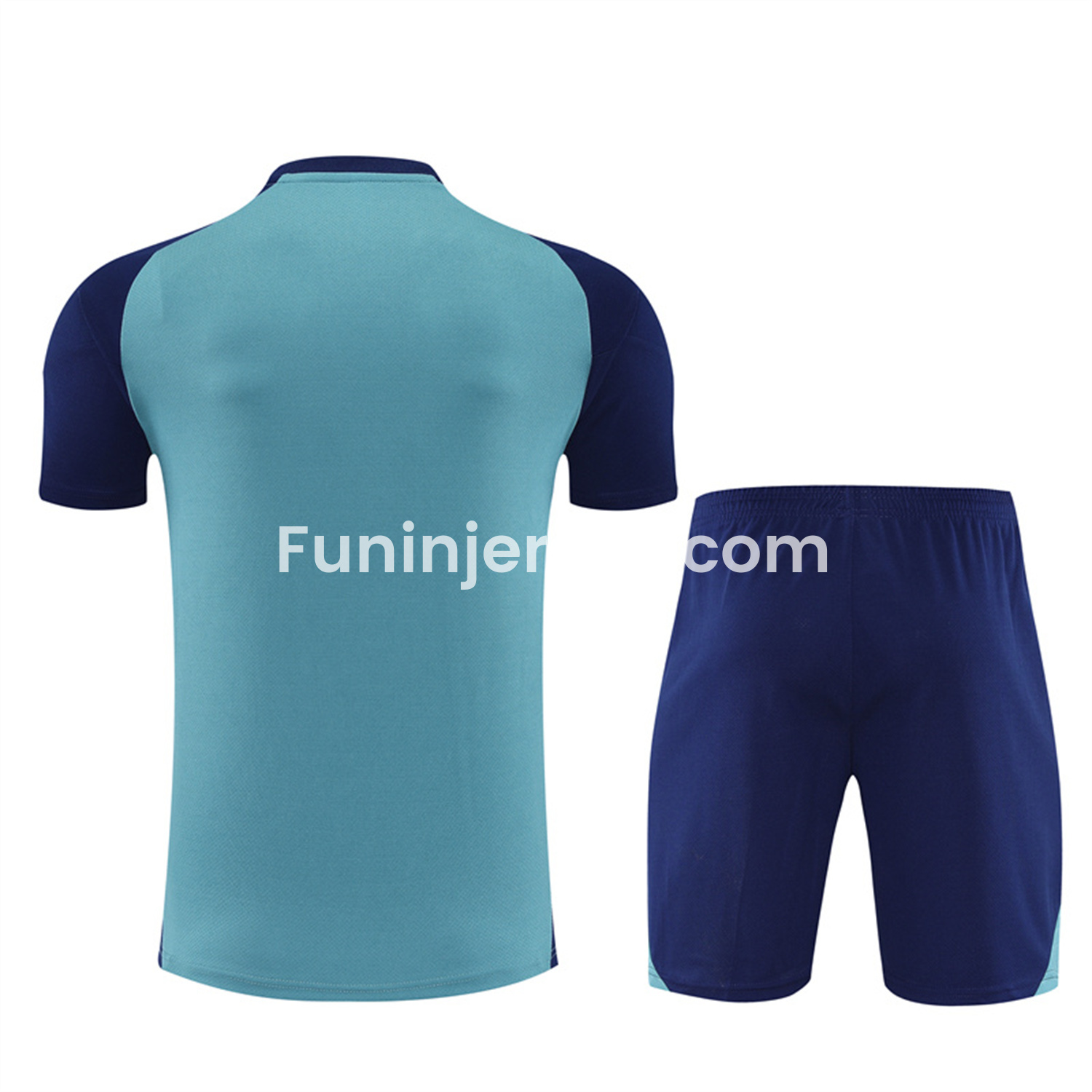 Funinjersey-Arsenal 25-26 Short-Sleeve Training Set - Green Top and Deep Blue Shorts