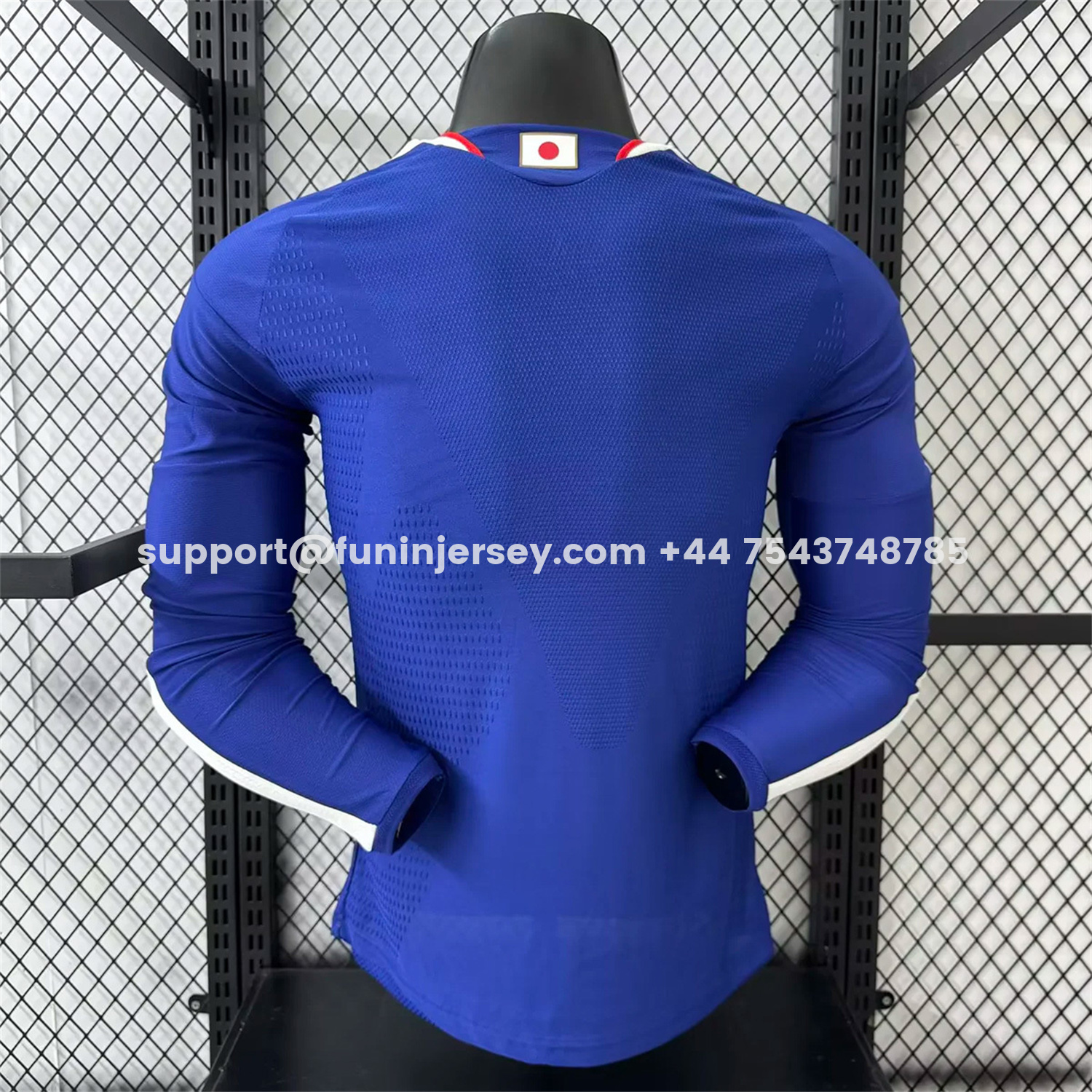 Funinjersey-Japan 2026 Home Deep Blue Long Sleeves Jersey - Player Version