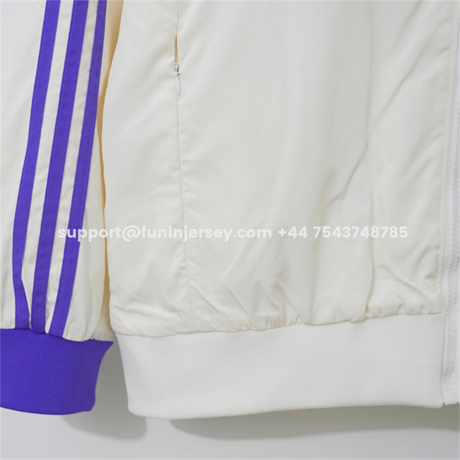 Funinjersey-Retro Real Madrid 2024-25 Windbreaker Jacket - Purple And White