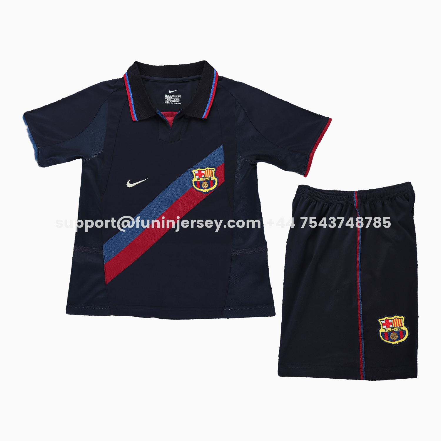Funinjersey-Retro Barcelona 2002-03 Third Kids Kit