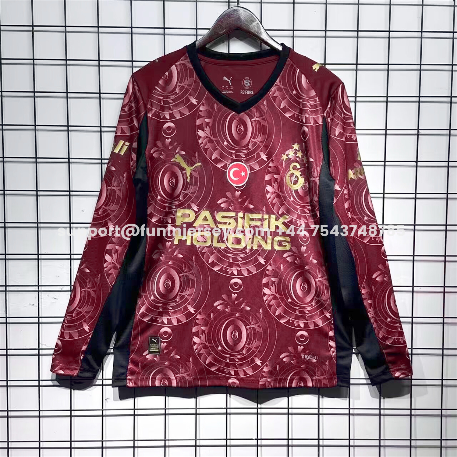 Funinjersey-Galatasaray 25-26 Third Long Sleeves Jersey with Five Stars - Fans Version