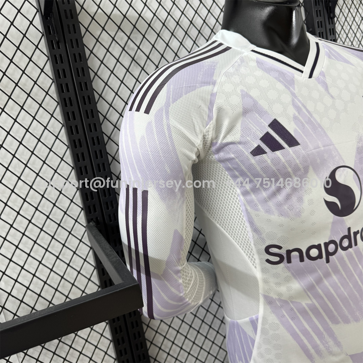 Funinjersey-Manchester United 25-26 Away Long Sleeves Jersey - Player Version