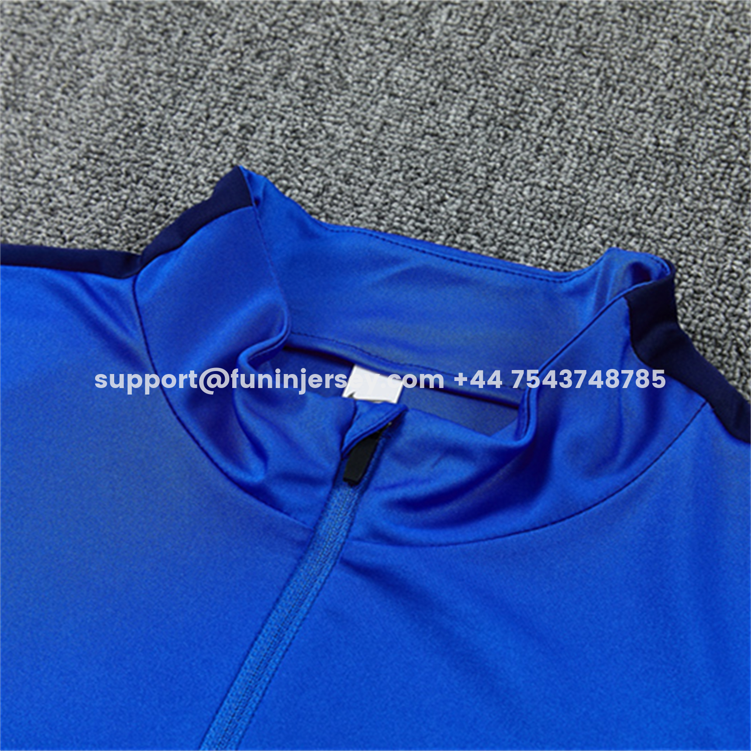 Funinjersey-France 2026 Kids Long Sleeve Training Set - Royal Blue Top & Pants