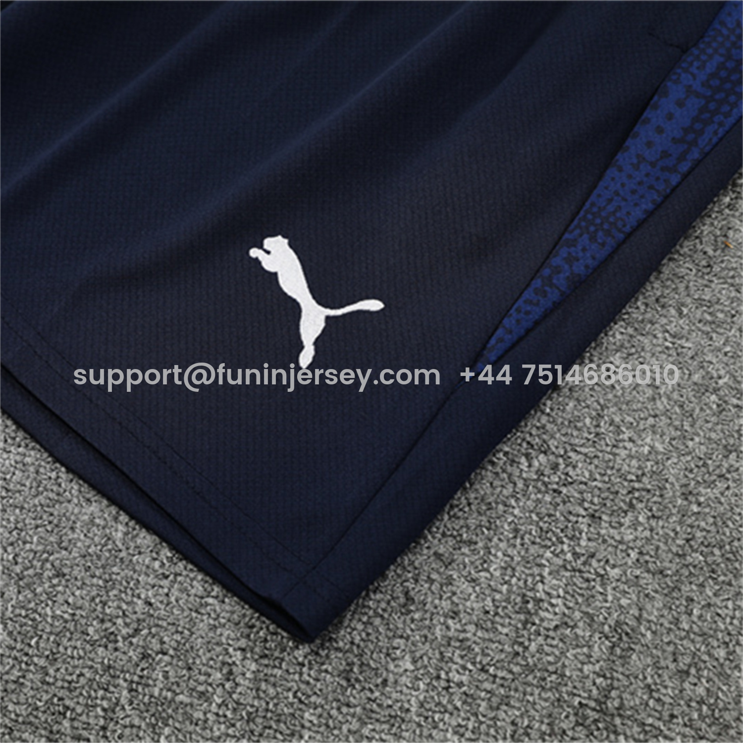 Funinjersey-Marseille 25-26 Kids Short-Sleeve Training Set - Nattierblue Top & Deep Blue Pants