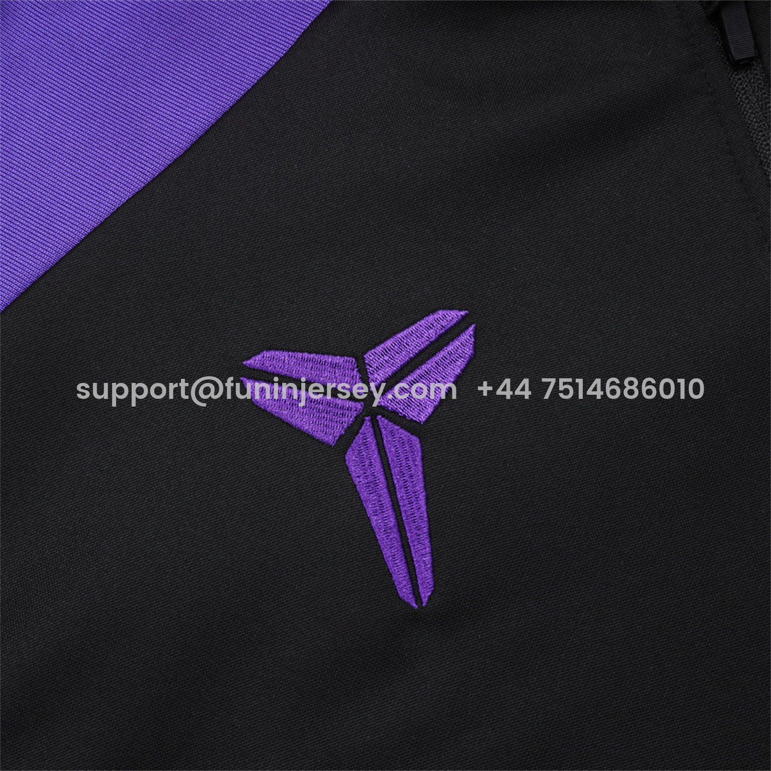 Funinjersey-Barcelona X KB 25-26 Long Sleeve Training Set - Black Top with Purple Badge and Black Pants