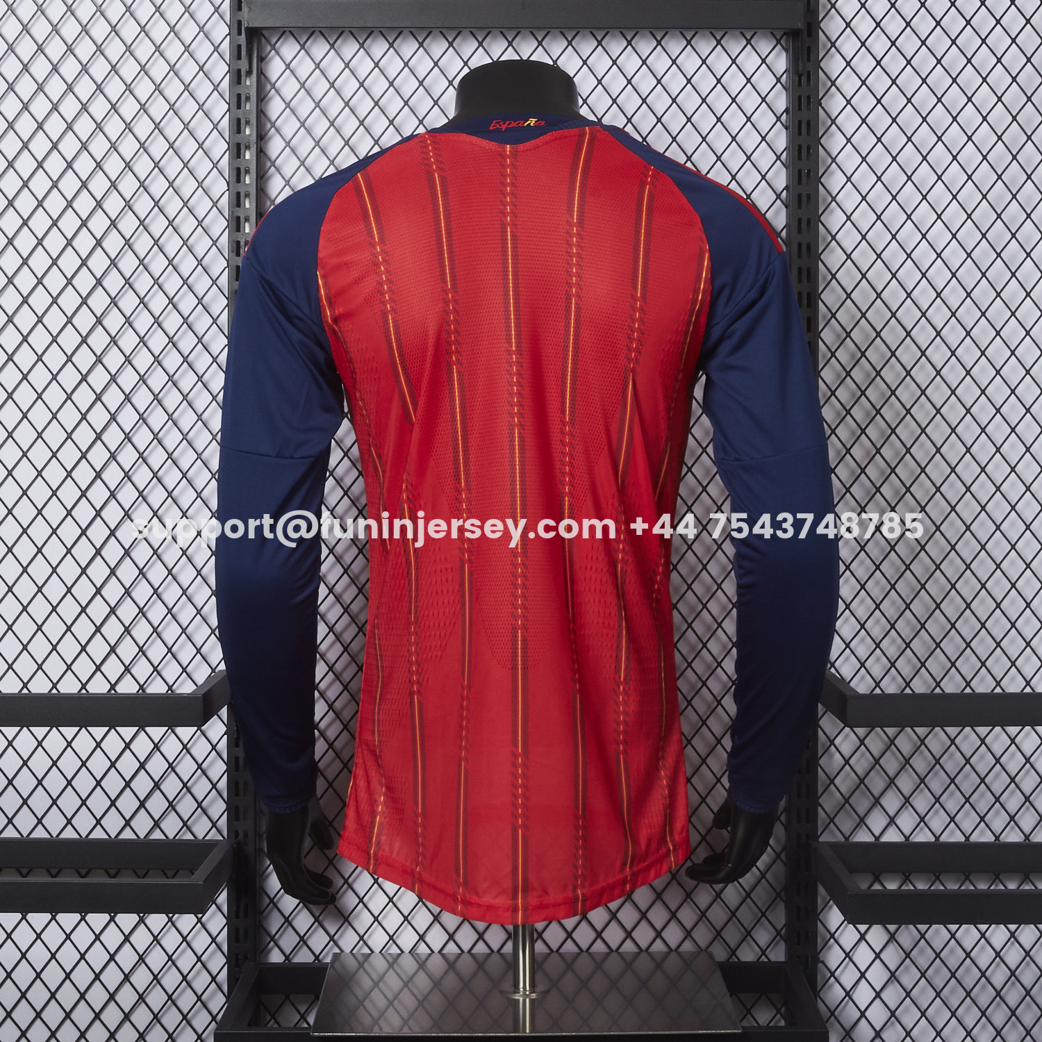 Funinjersey-Spain 2026 Home Long Sleeves Jersey - Player Version