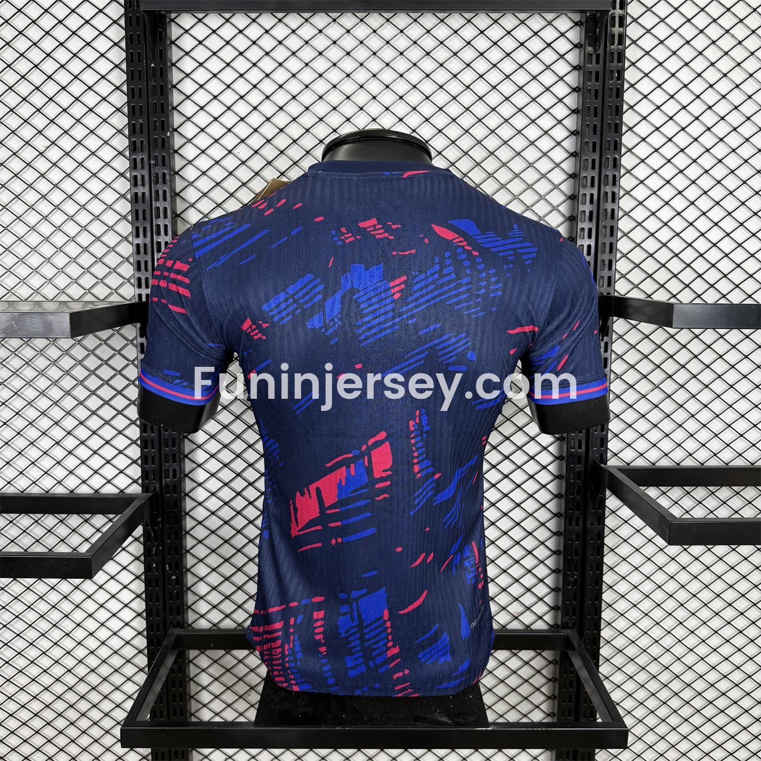Funinjersey-Barcelona 25-26 Red and Blue Graffiti Deep Blue Jersey - Player Version