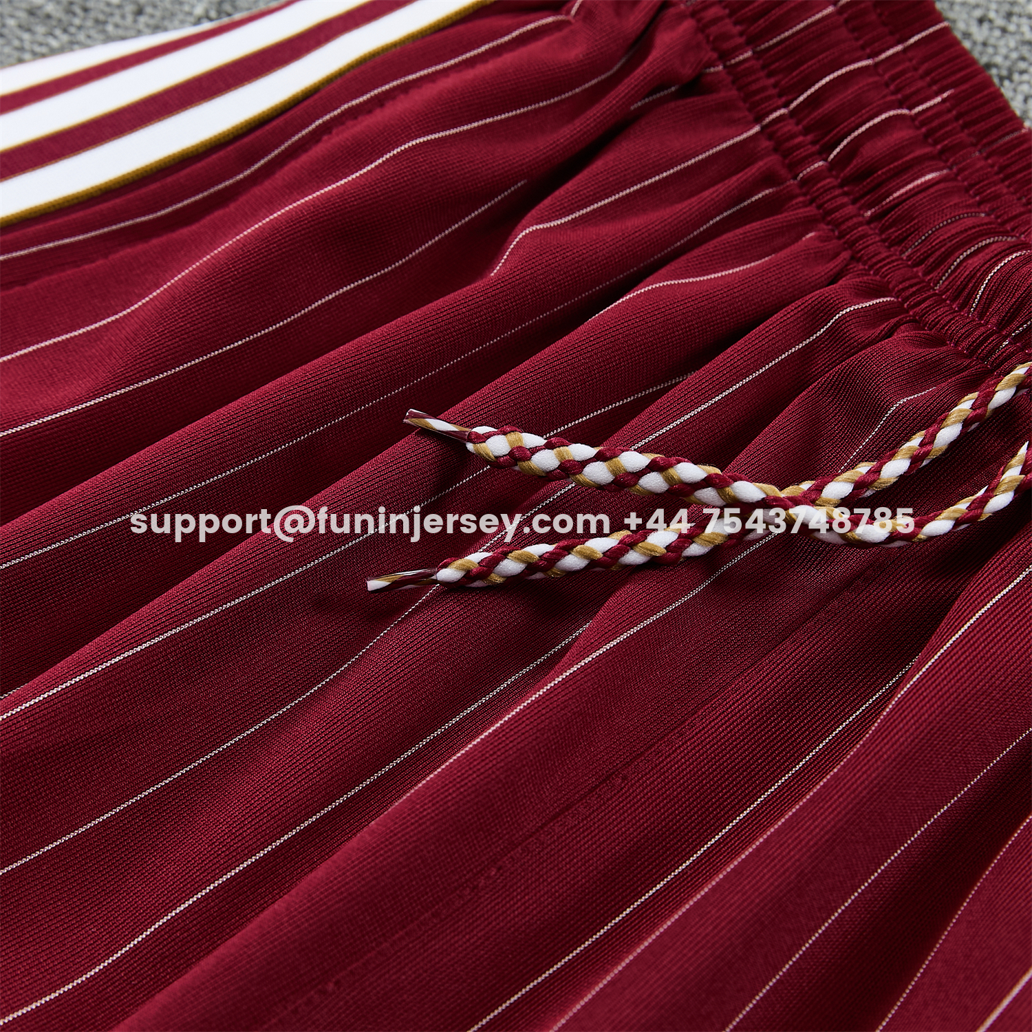 Funinjersey-Arsenal 25-26 Retro Style Short-Sleeve Training Set - Dark Red With White Stripes Top & Pants