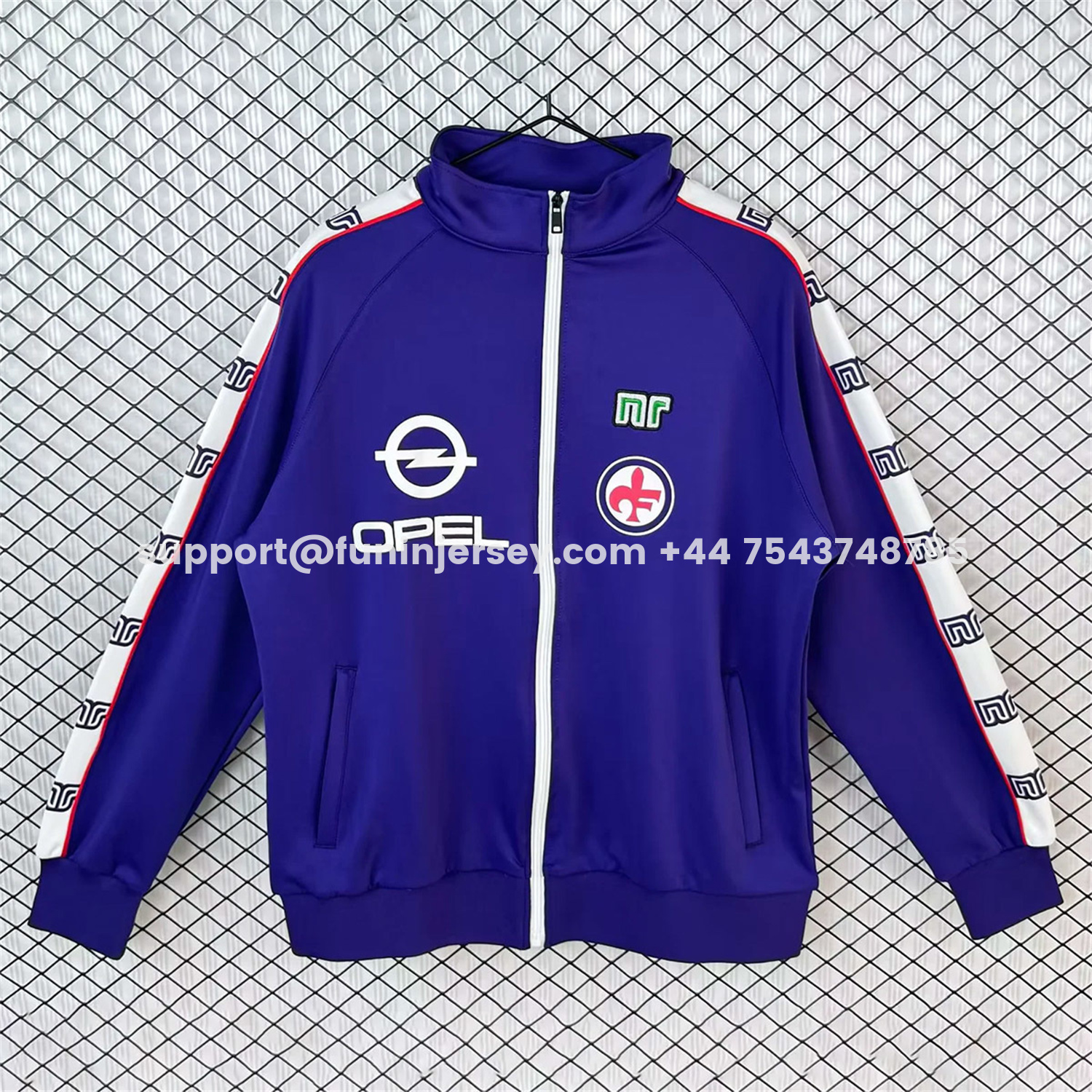 Funinjersey-Retro Fiorentina 1985-86 Windbreaker Jacket - Blue