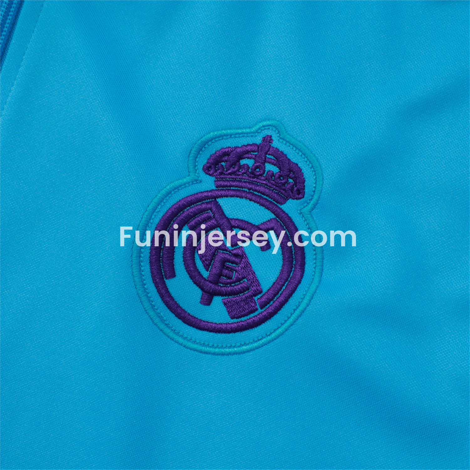 Funinjersey-Real Madrid 25-26 Throwback Trefoil Jacket Training Tracksuit - Blue Jackets & Purple Pants