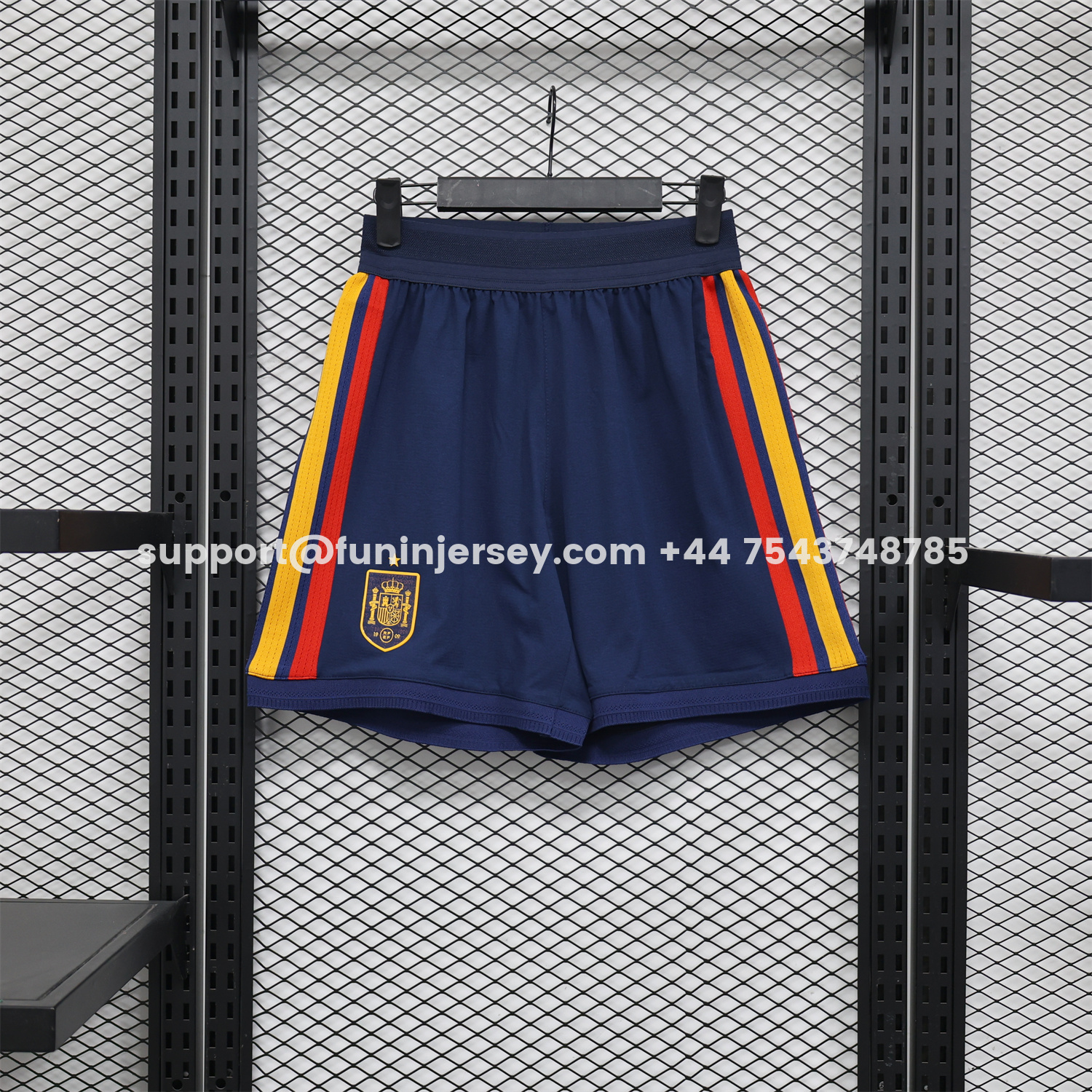 Funinjersey-Spain 2026 Home Dark Blue Shorts - Player Version