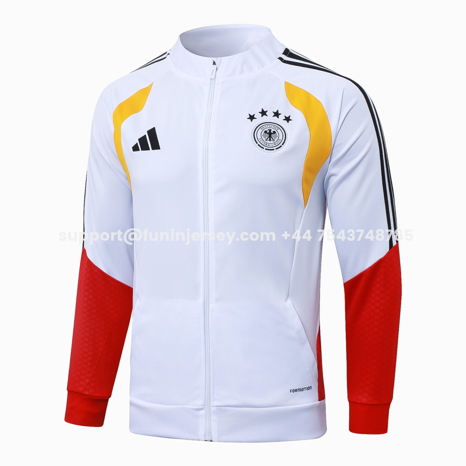 Funinjersey-Germany 2026 Windbreaker Training Set - White Top and Black Pants