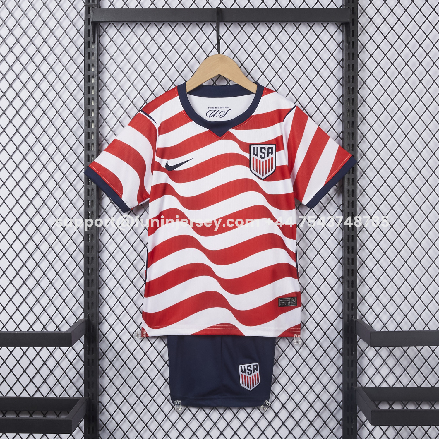 Funinjersey-【Back Blank】United States USA 2026 Home Kids Kit