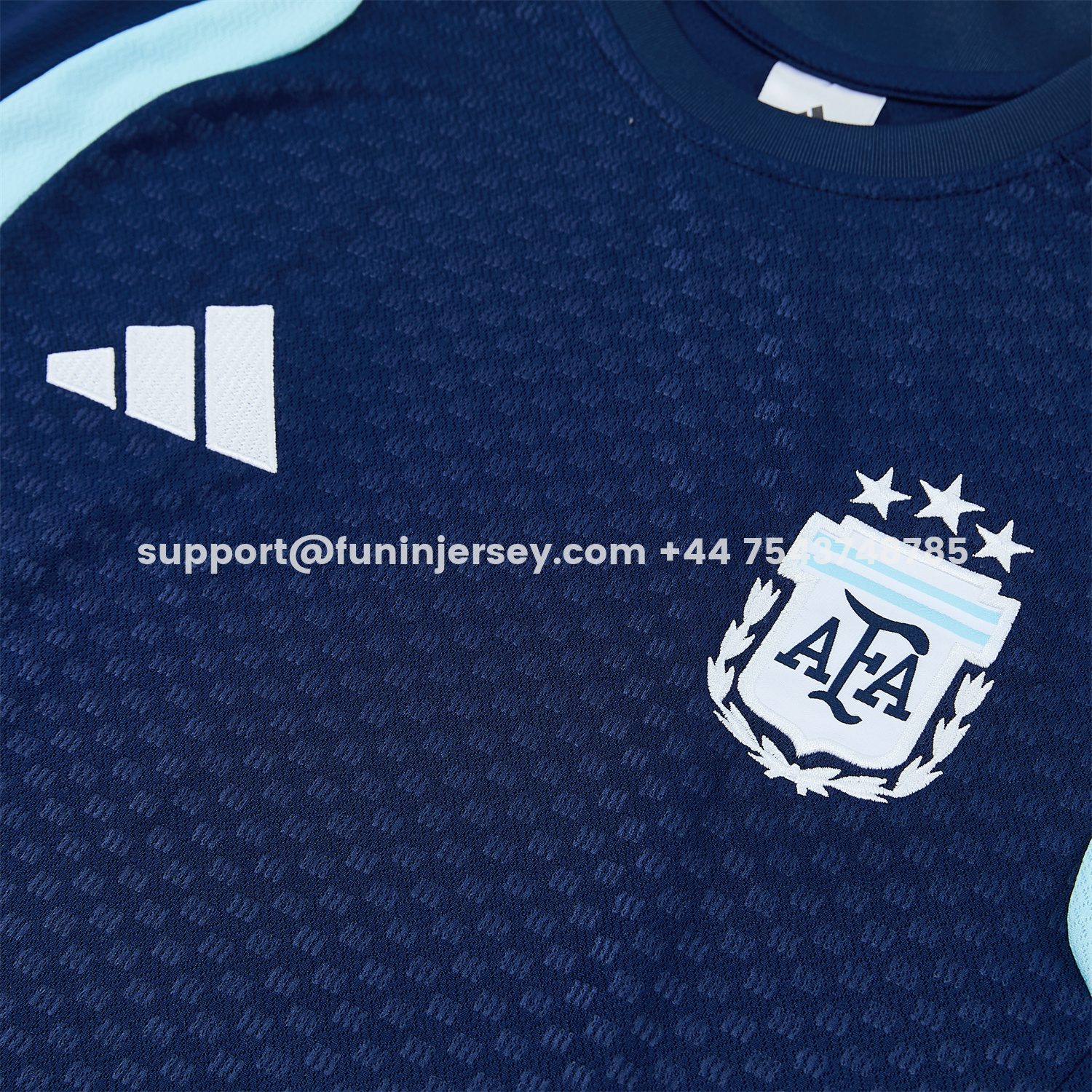 Funinjersey-Argentina 2026 Short-Sleeve Training Set - Dark Blue Top and Shorts