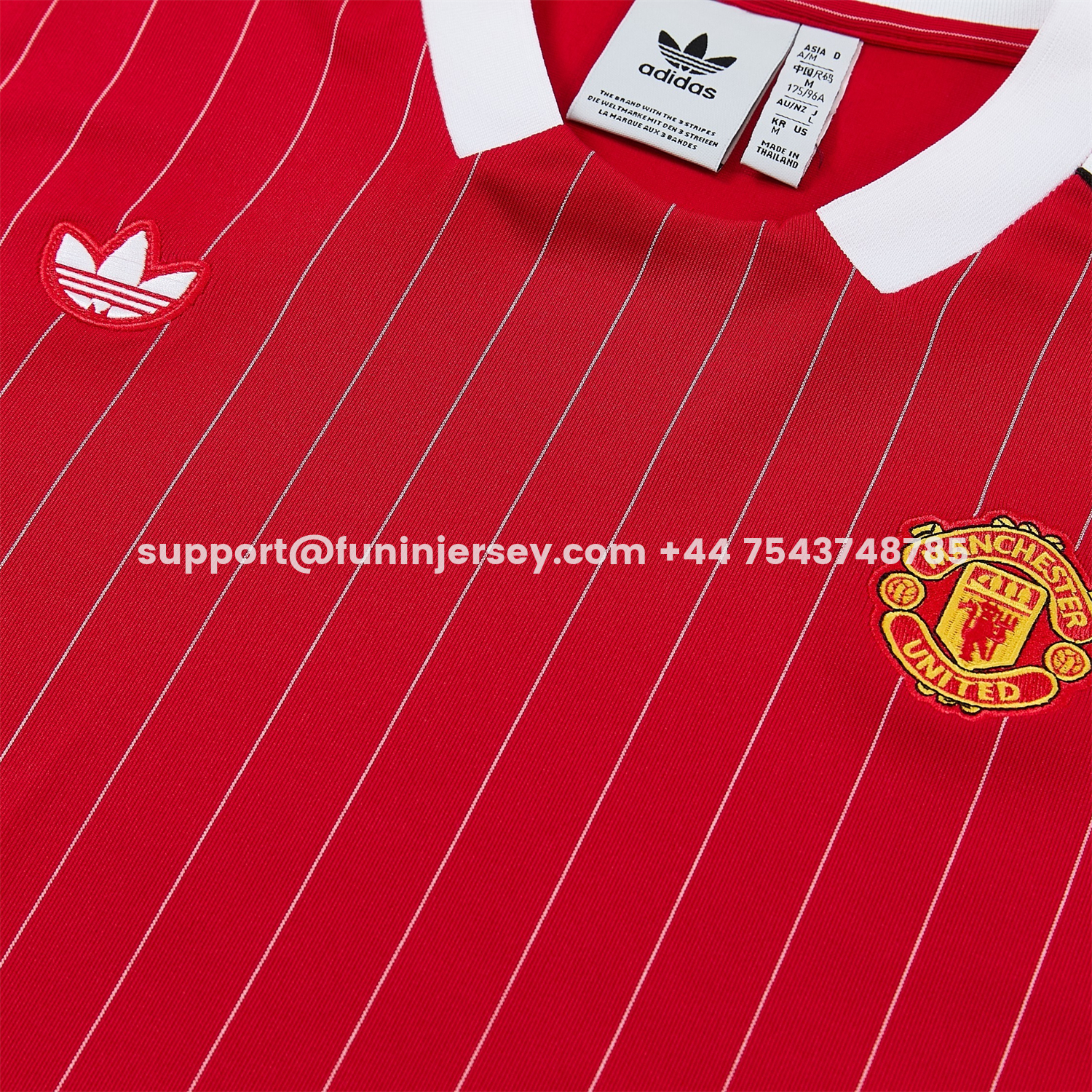 Funinjersey-Manchester United 25-26 Retro Style Vest Training Set - Red With White Stripes Top & Pants