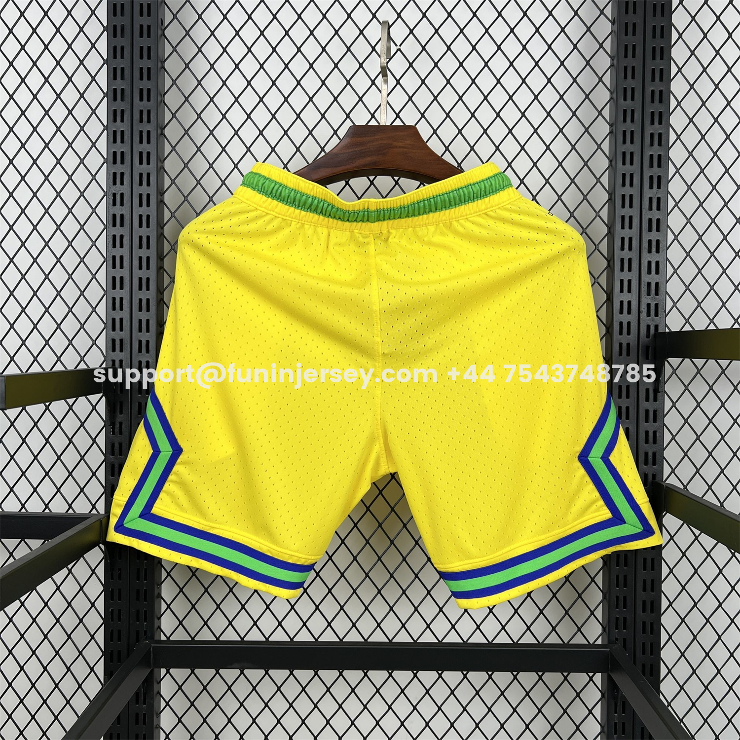 Funinjersey-Brazil 2026 Yellow Casual Shorts - Fans Version