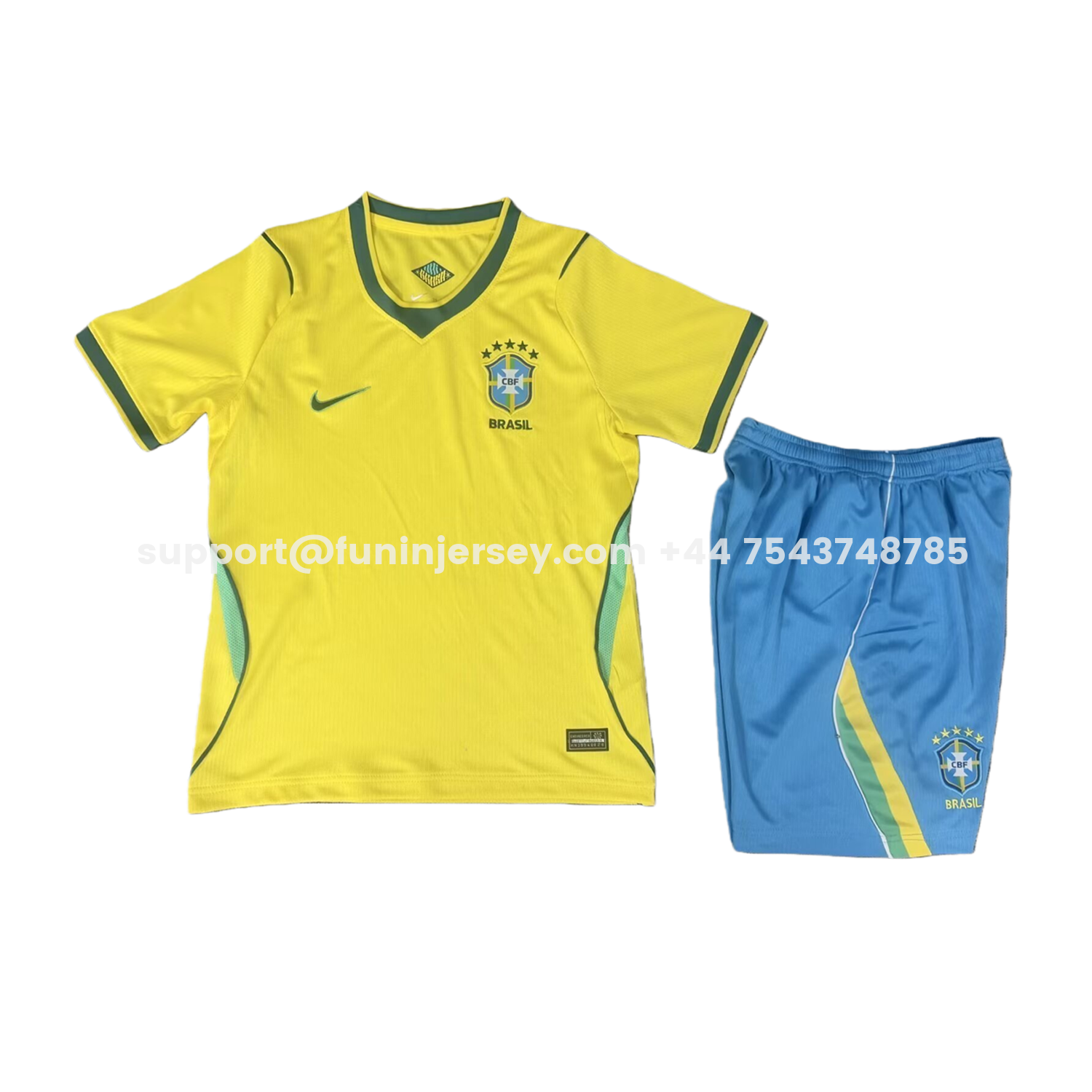 Funinjersey-Brazil 2026 Home Kids Kit