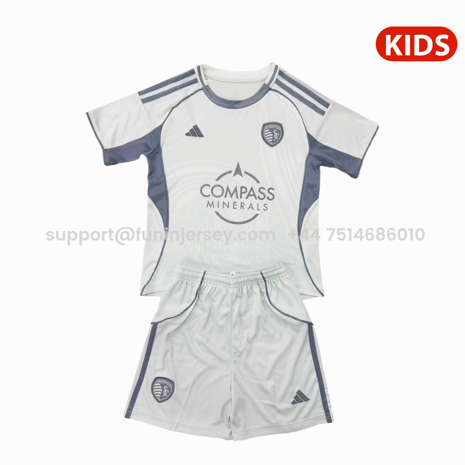 Funinjersey-Sporting Kansas City 25-26 Pre-Match Training Kids Kit