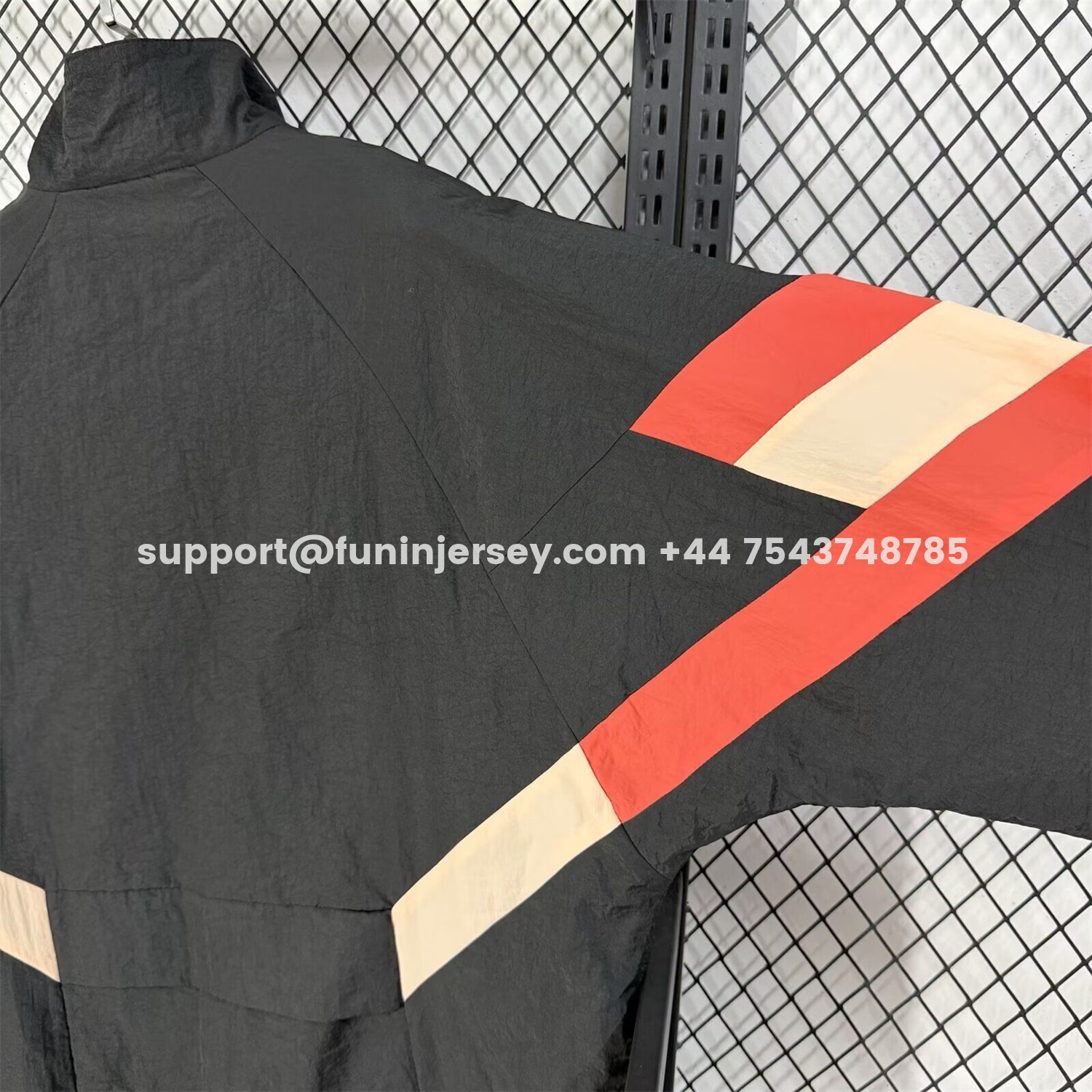 Funinjersey-Lyon 25-26 Training Windbreaker Jacket - Black