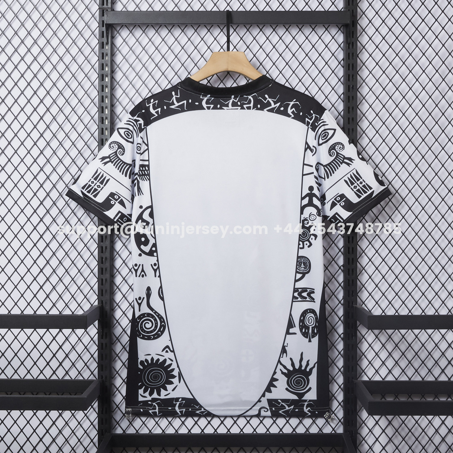 Funinjersey-Mexico 25-26 Mayan Cvilization Black And White Special Jersey - Fans Version