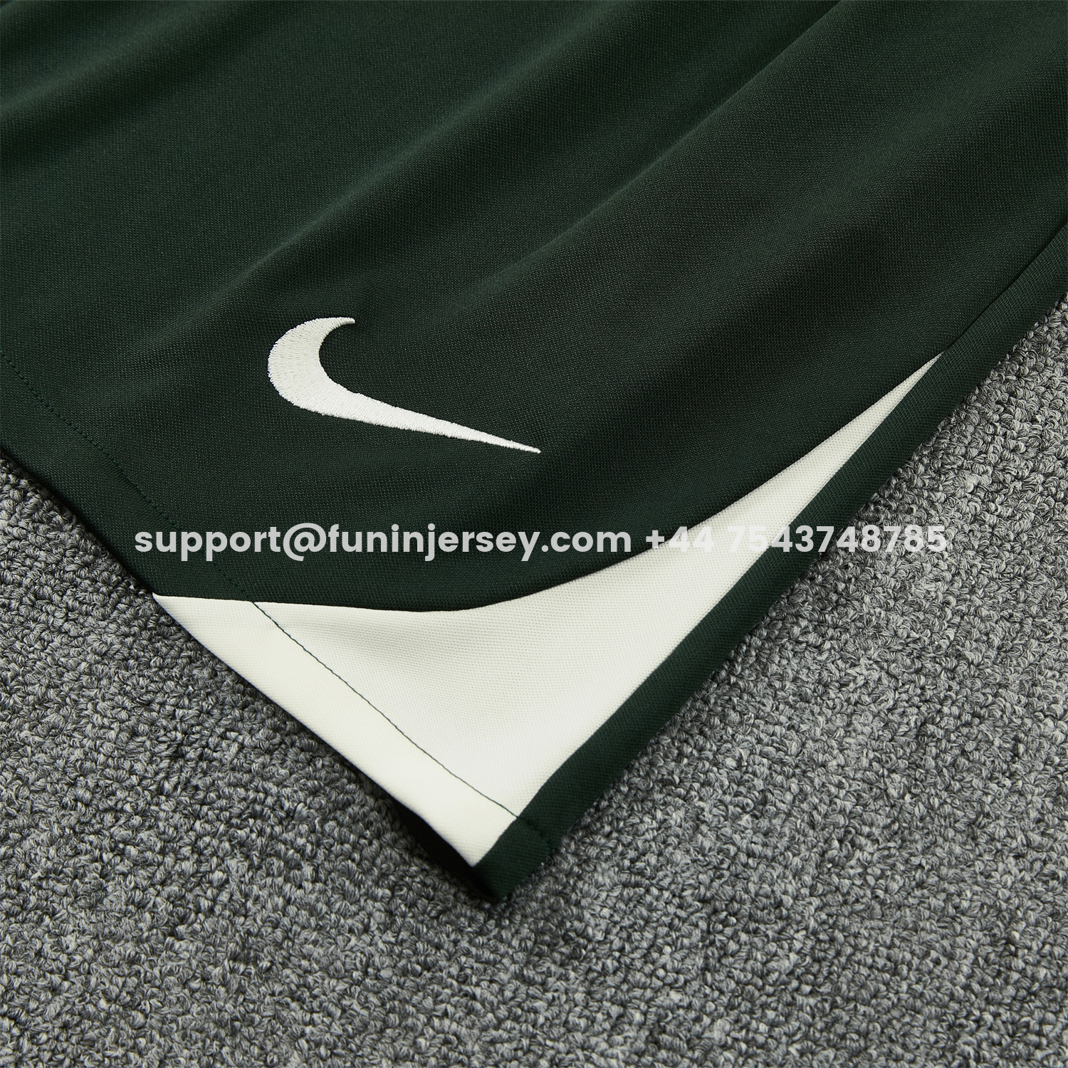 Funinjersey-C.H.E.L.S.E.A 25-26 Vest Training Set - Light Gray With Dark Green Accents Top & Dark Green Pants