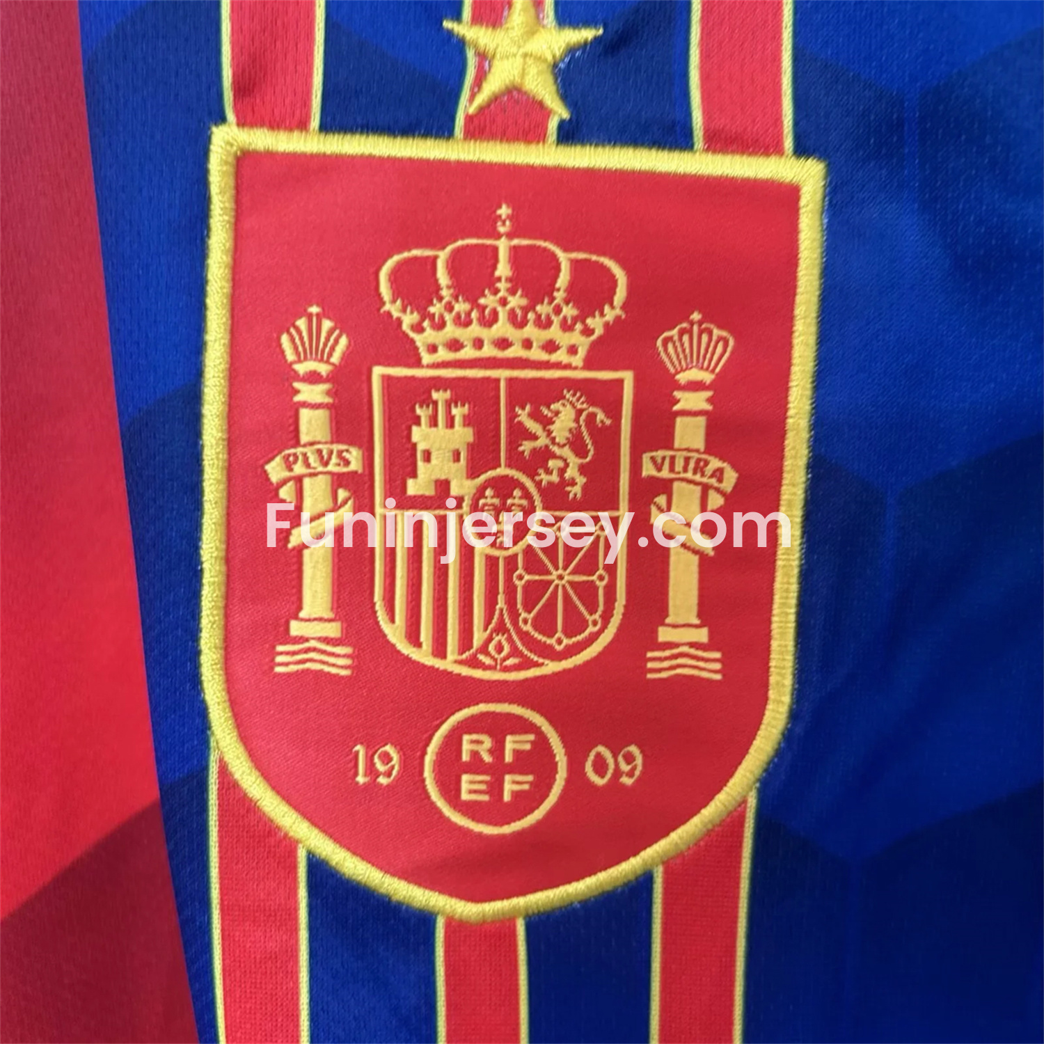 Funinjersey-Spain 25-26 Red and Blue Throwback Style Jersey - Fans Version