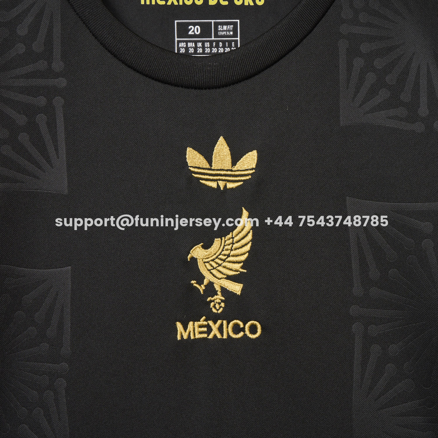 Funinjersey-Mexico 2025 Gold Cup Black Kids Kit