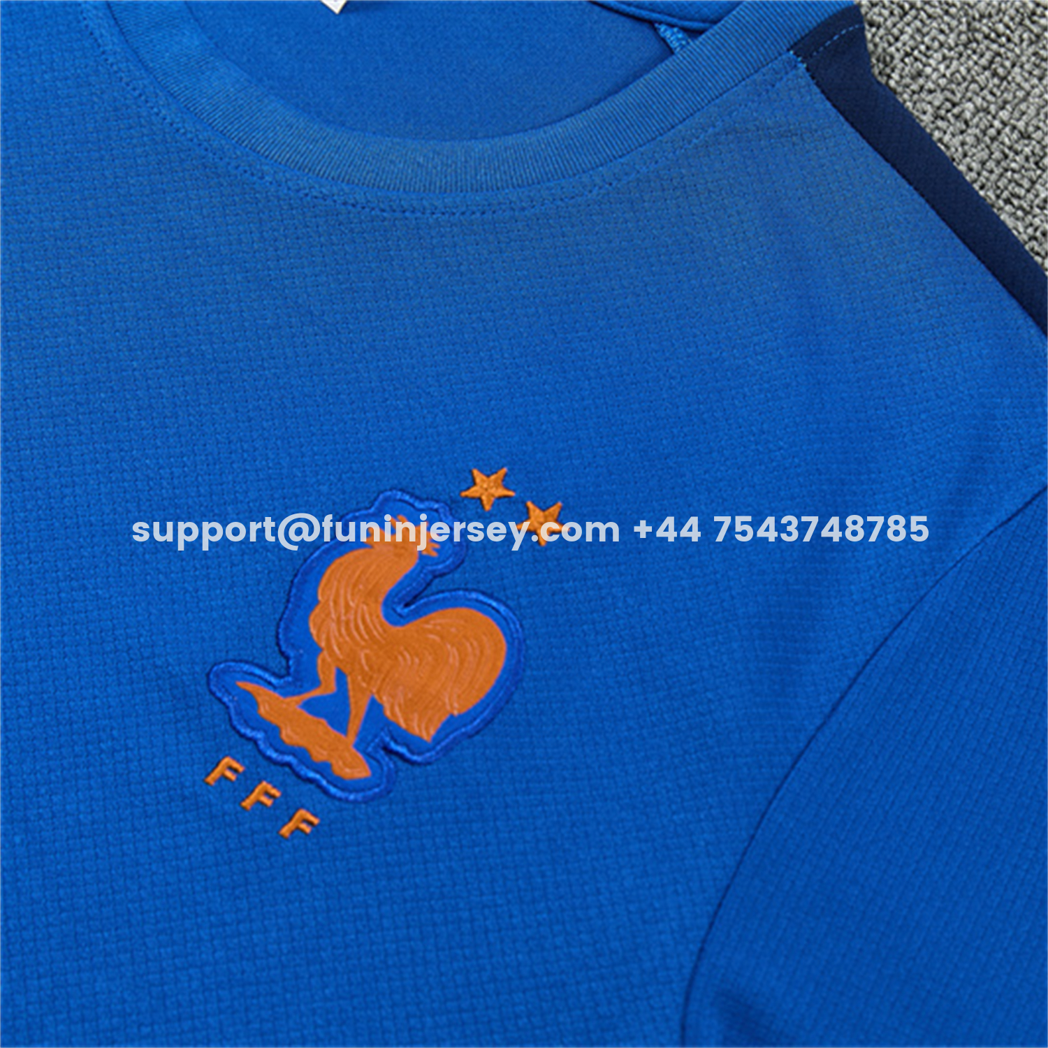 Funinjersey-France 2026 Short-Sleeve Training Set - Blue Top & Shorts