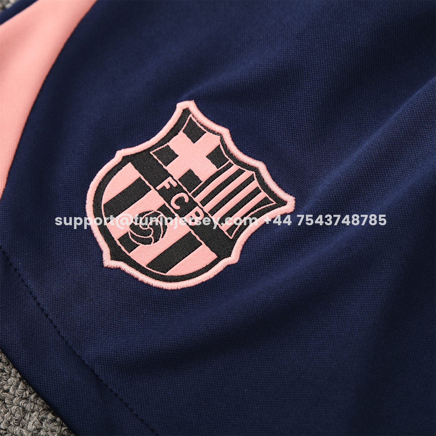 Funinjersey-Barcelona 25-26 Short-Sleeve Training Set - Colors Top & Dark Blue Pants