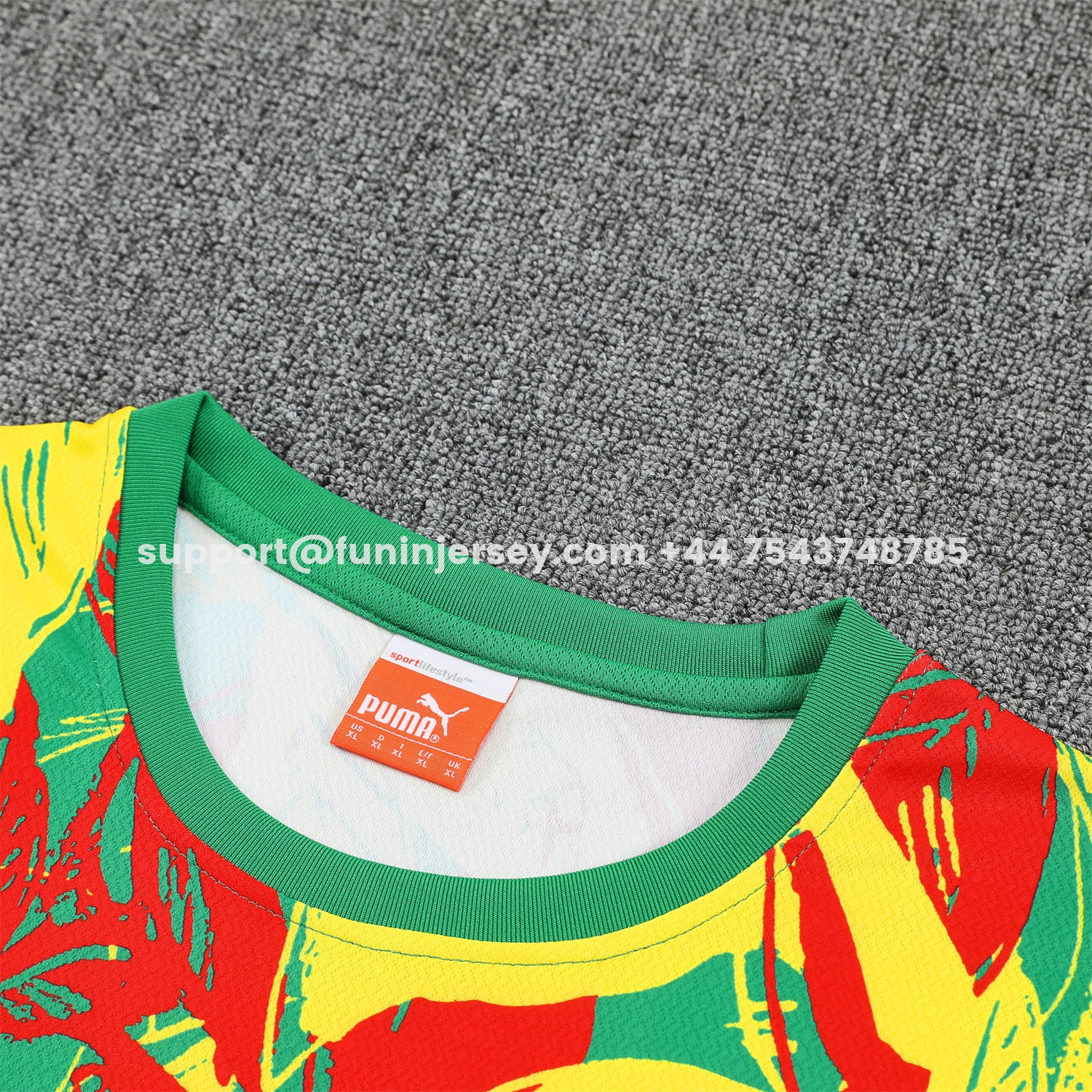 Funinjersey-Senegal 2026 Short-Sleeve Training Set - Variegated Top and Green Shorts