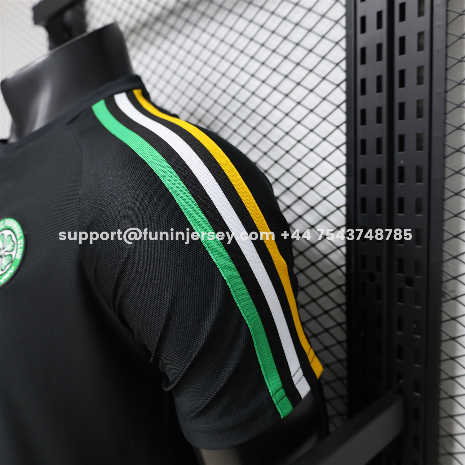 Funinjersey-Celtic 25-26 Retro Style Casual Black Jersey - Player Version