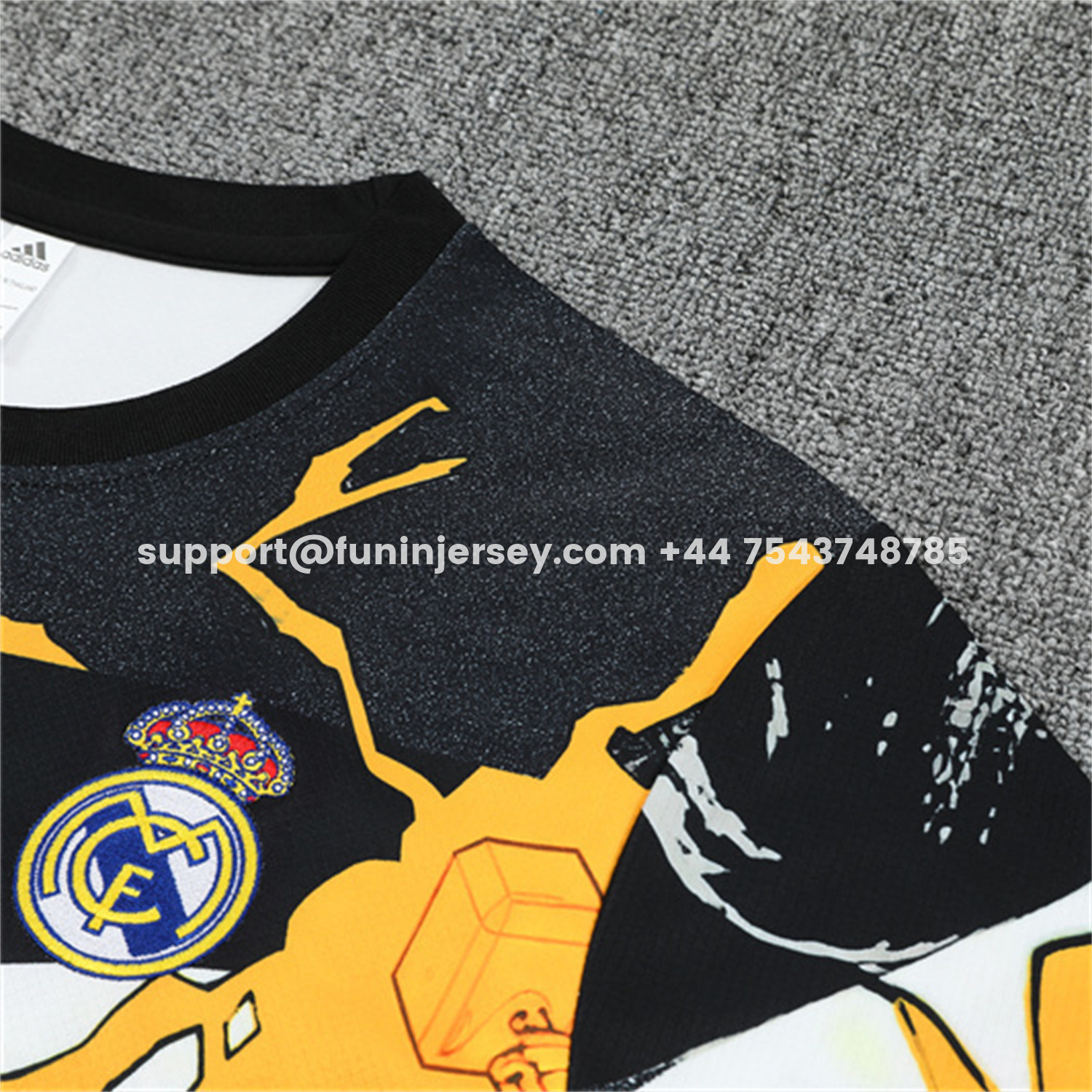 Funinjersey-Real Madrid 25-26 Thunder Comics Kids Short-Sleeve Training Set - Comic Pattern Top & Shorts