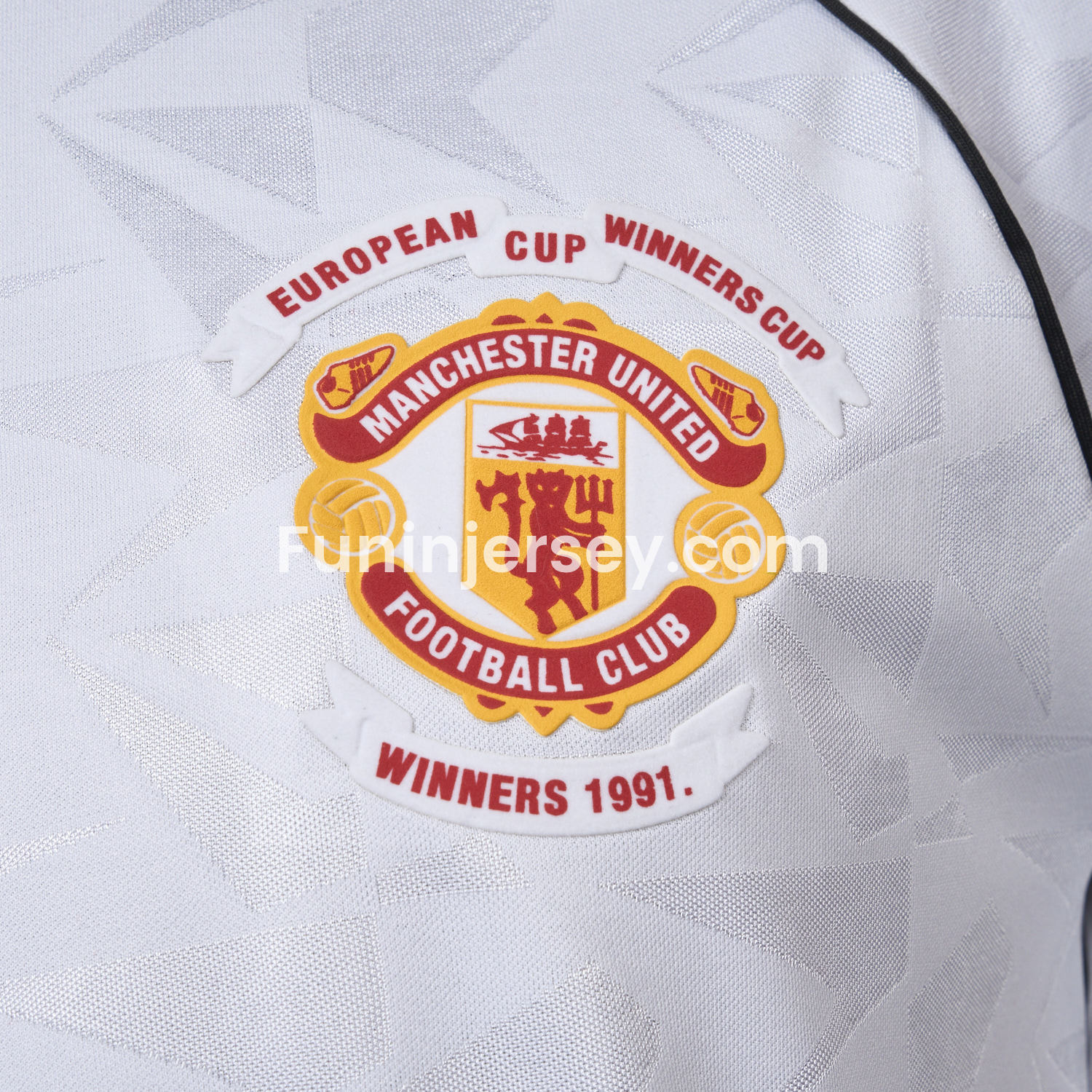 Funinjersey-Retro Manchester United 1991 Third Remake Jersey - European Cup Winners' Cup Winners - Player Version