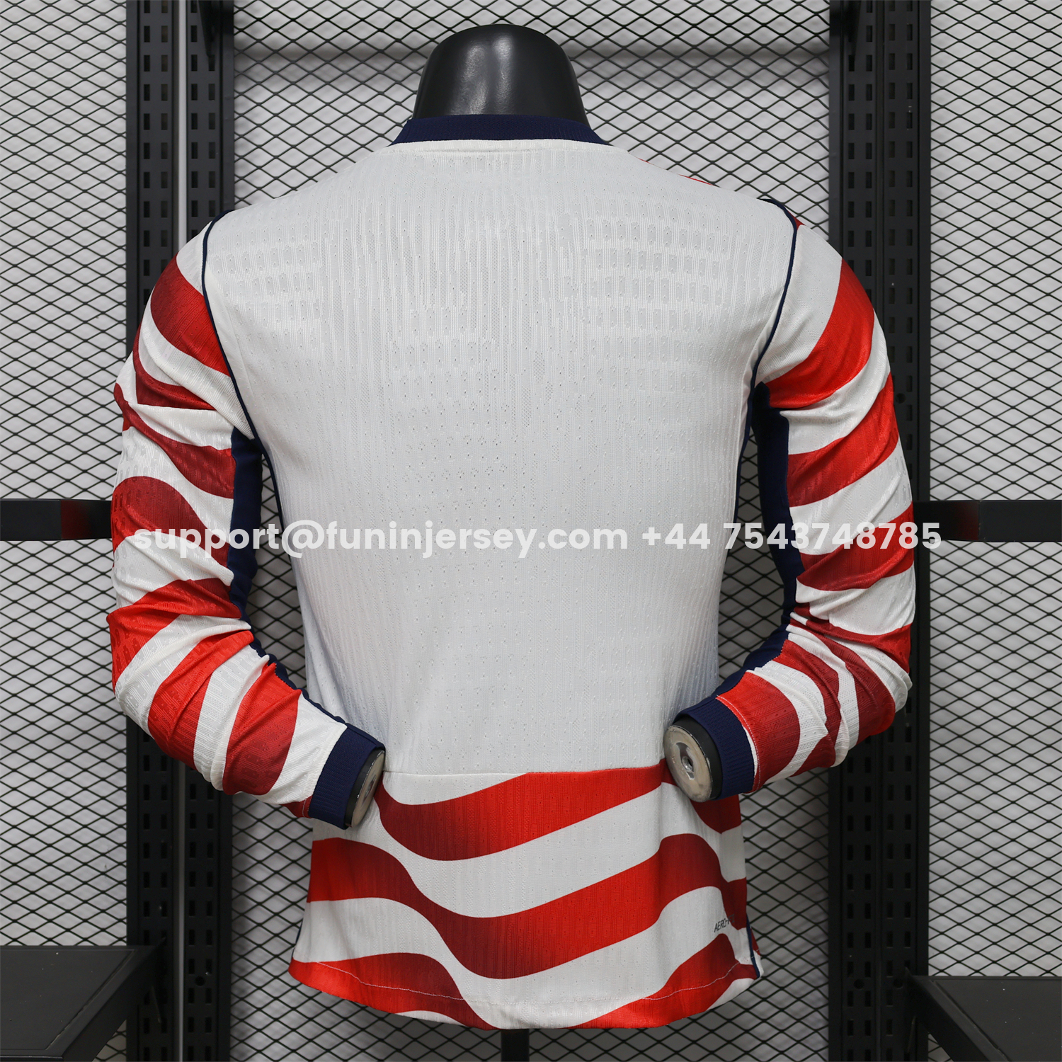 Funinjersey-【Back Blank】United States USA 2026 Home Long Sleeves Jersey - Player Version