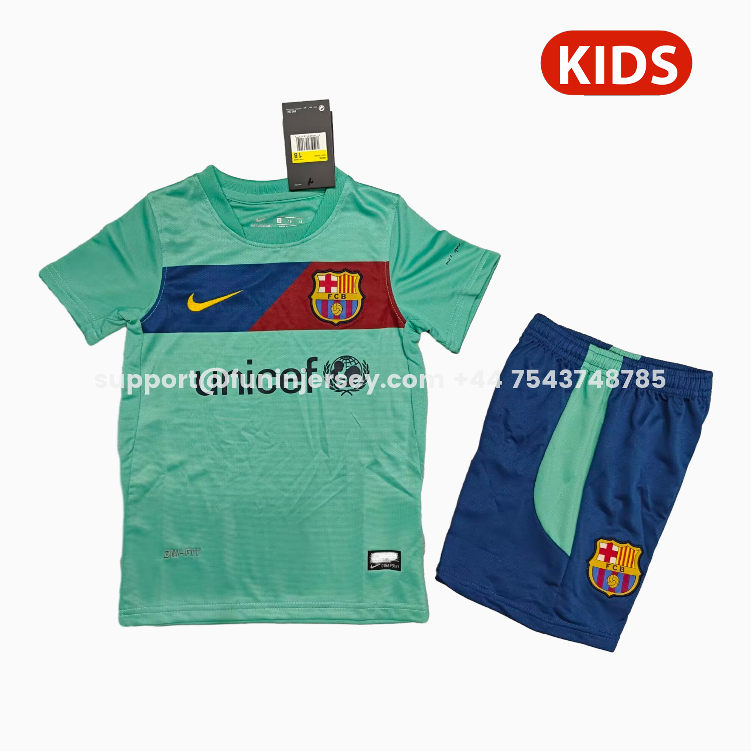Funinjersey-Retro Barcelona 2010-11 Away Kids Kit