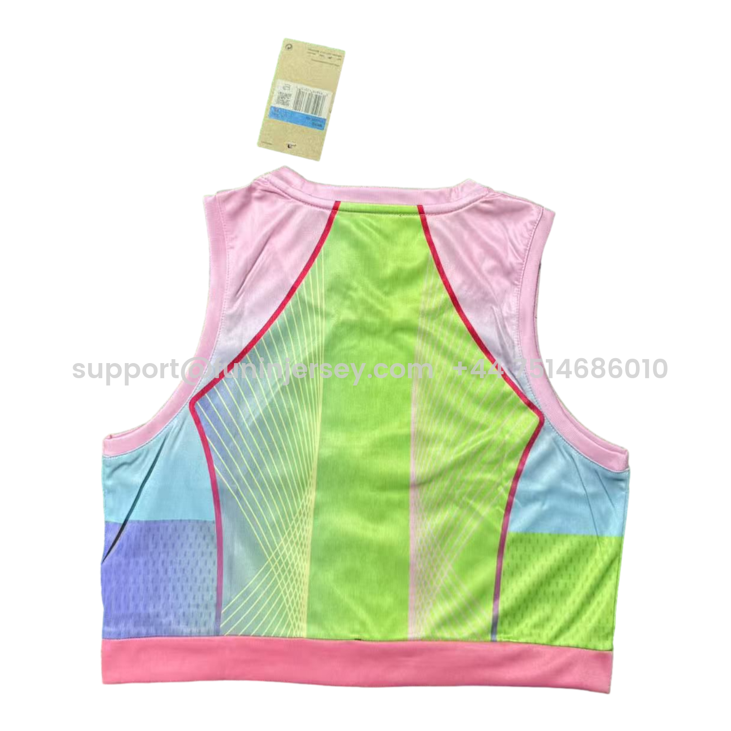 Funinjersey-Women's Barcelona 25-26 Green Pink Yoga Vest