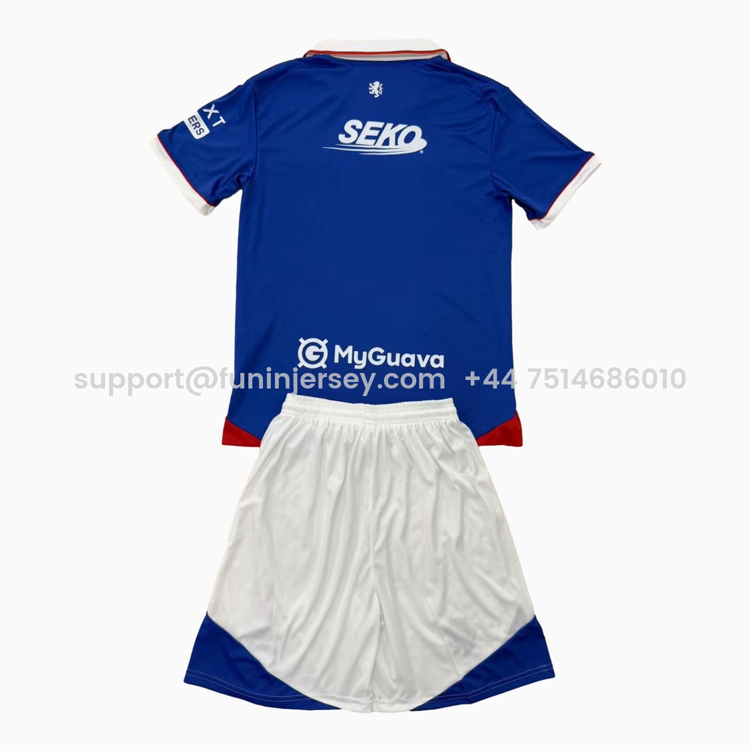 Funinjersey-Glasgow Rangers 25-26 Home Men's Adult Jersey Set - Fans Version