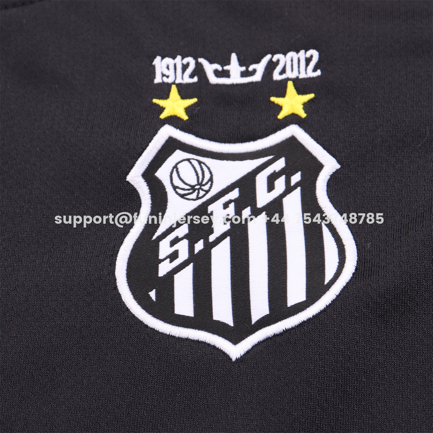 Funinjersey-Retro Santos 2012 Black Special Kids Kit