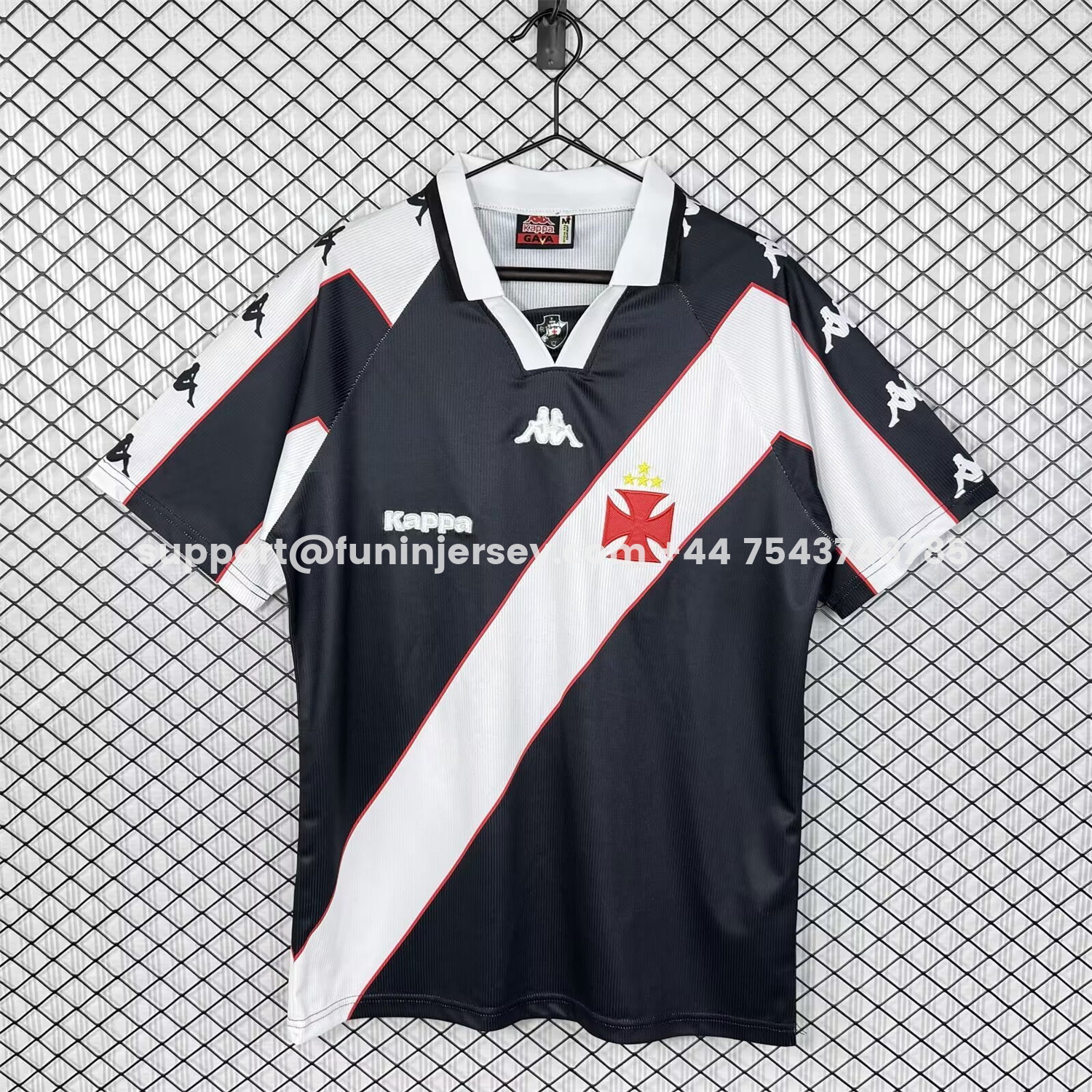 Funinjersey-Retro Vasco da Gama 1997 Home Black Jersey